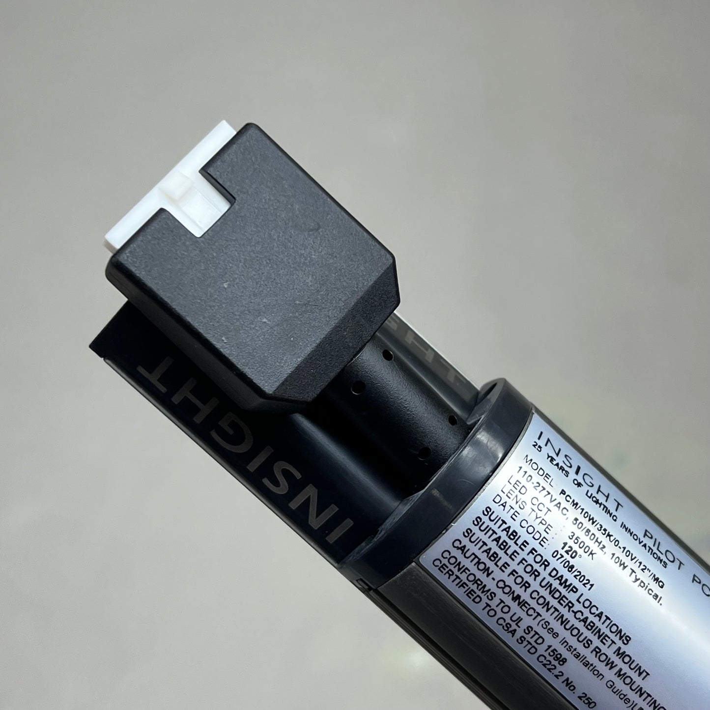 INSIGHT LIGHTING Pilot PCM Light Fixture 110-277VAC PCM/10W/35K/0-10V/12"/MG