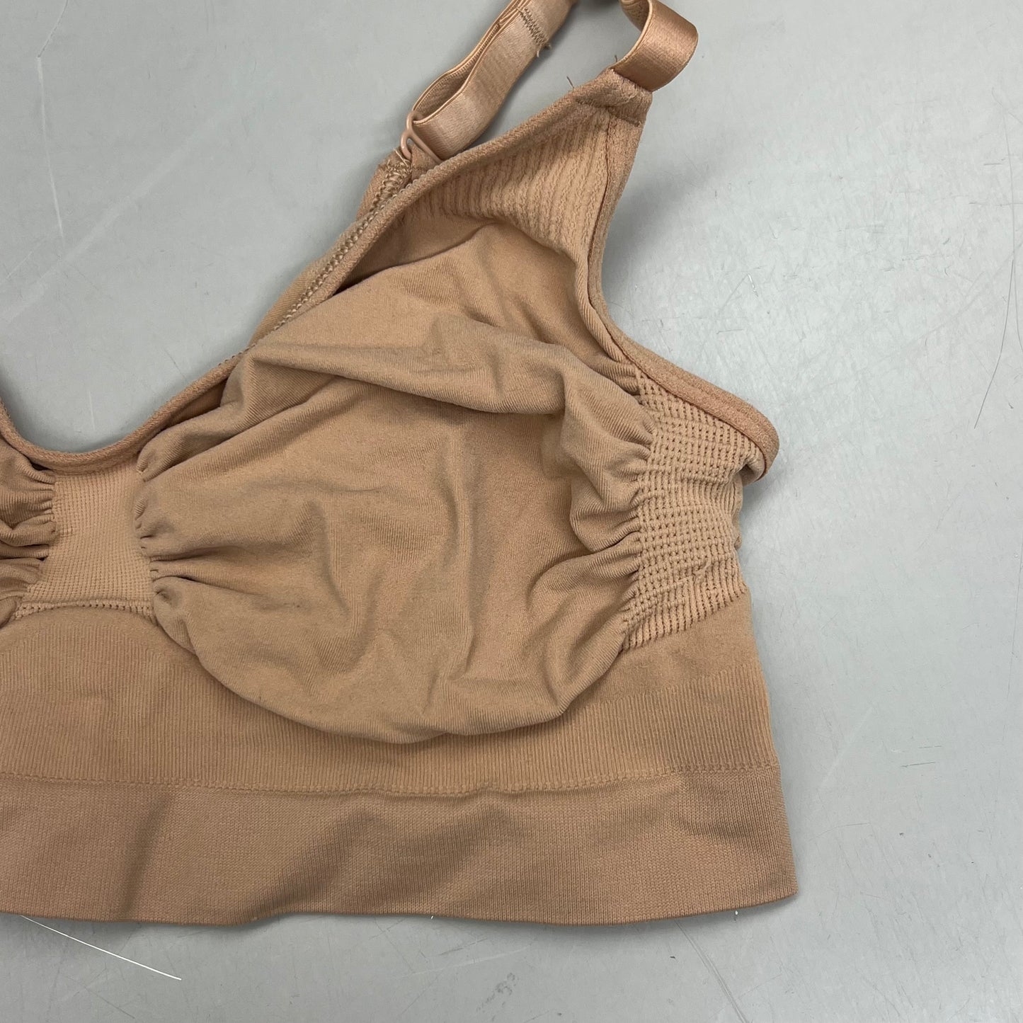 SKIMS Strong Support Seamless Bralette Pique Stitching Women's Sz 2X/3X Ochre