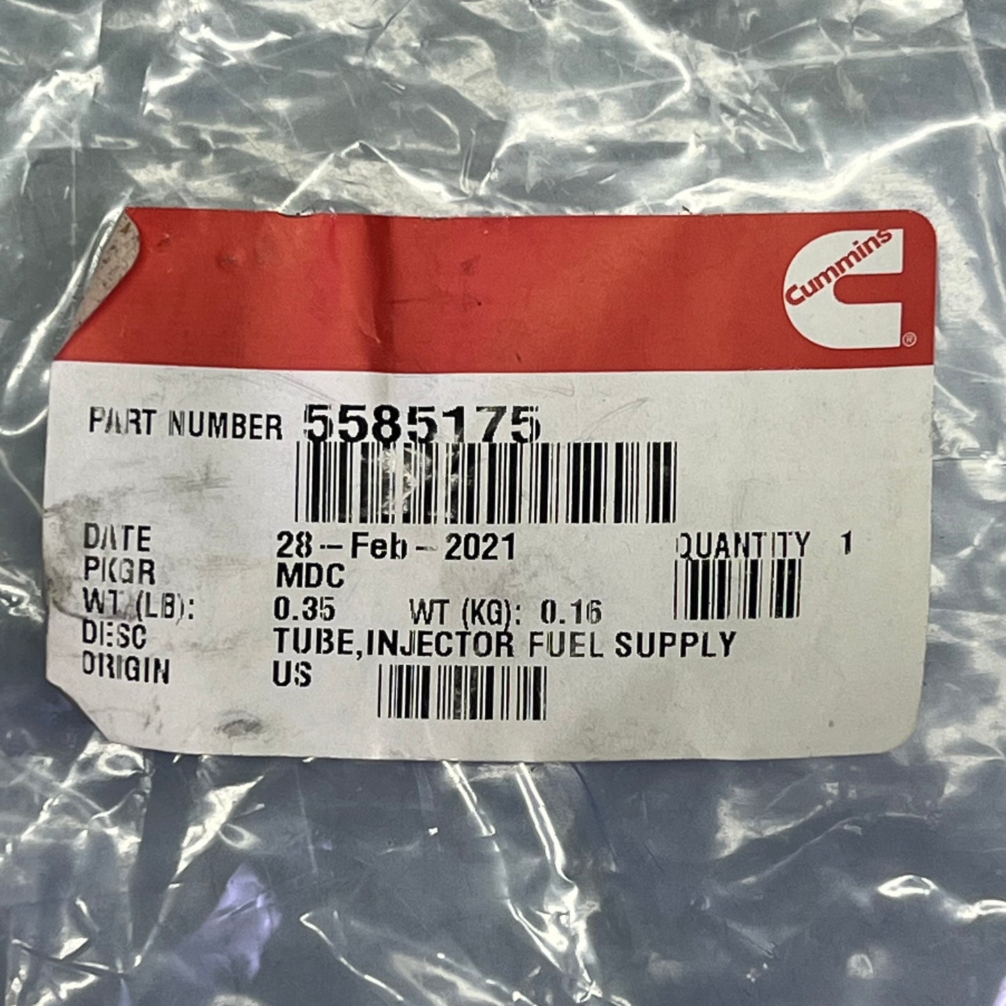 CUMMINS Genuine Fuel Line 5 For 6.7L 2021-2023 Ram 2500-3500 Trucks 5585175