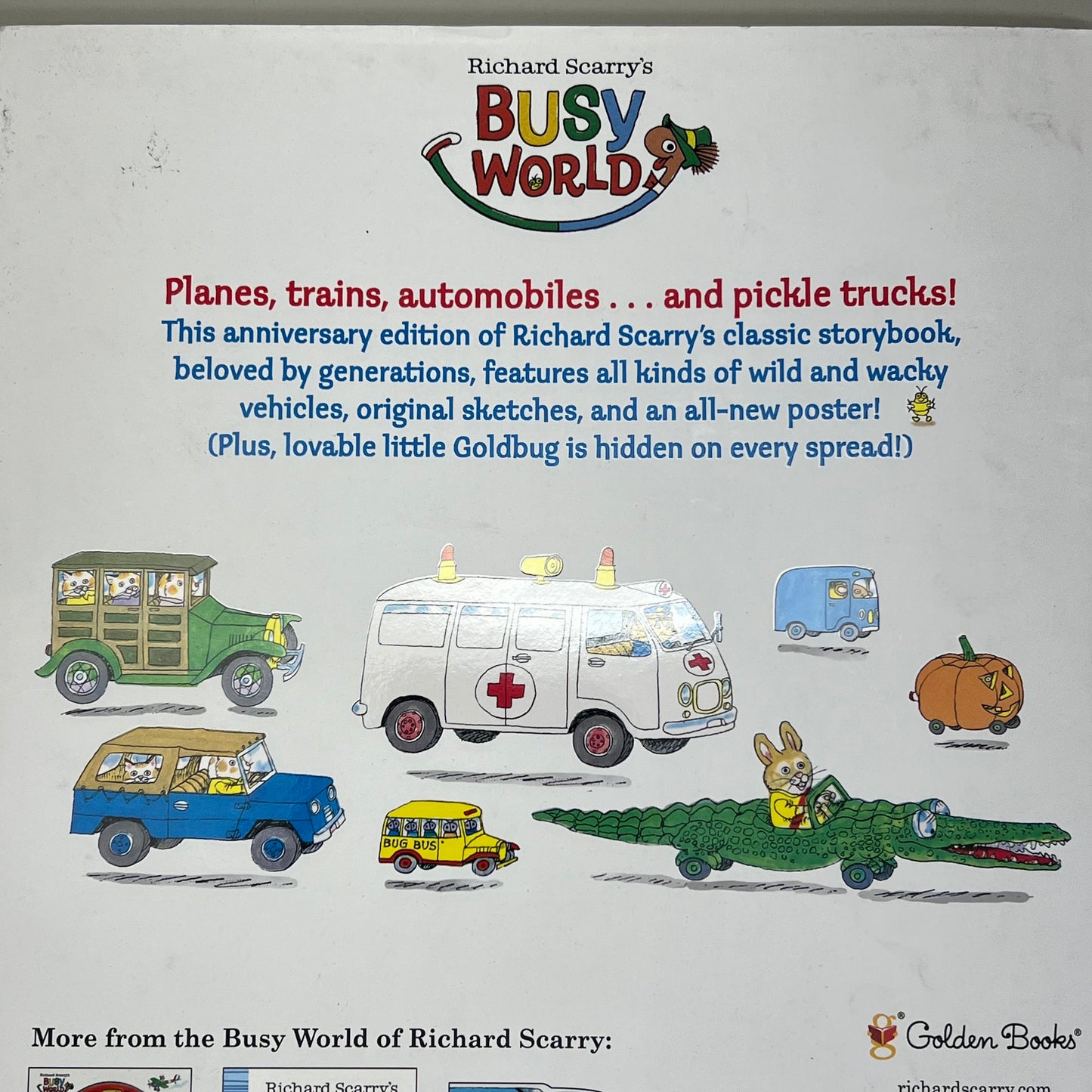 CARS & TRUCKS & THINGS THAT GO 50th Anniversary Edition Hardcover By Richard Scarry