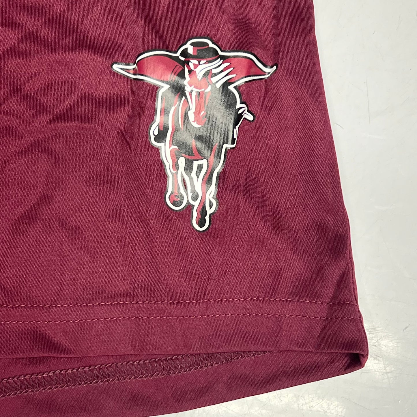 RUSSELL Dri-Power Shorts W/ Northbrook High School Raiders Logo Men's XXL Maroon