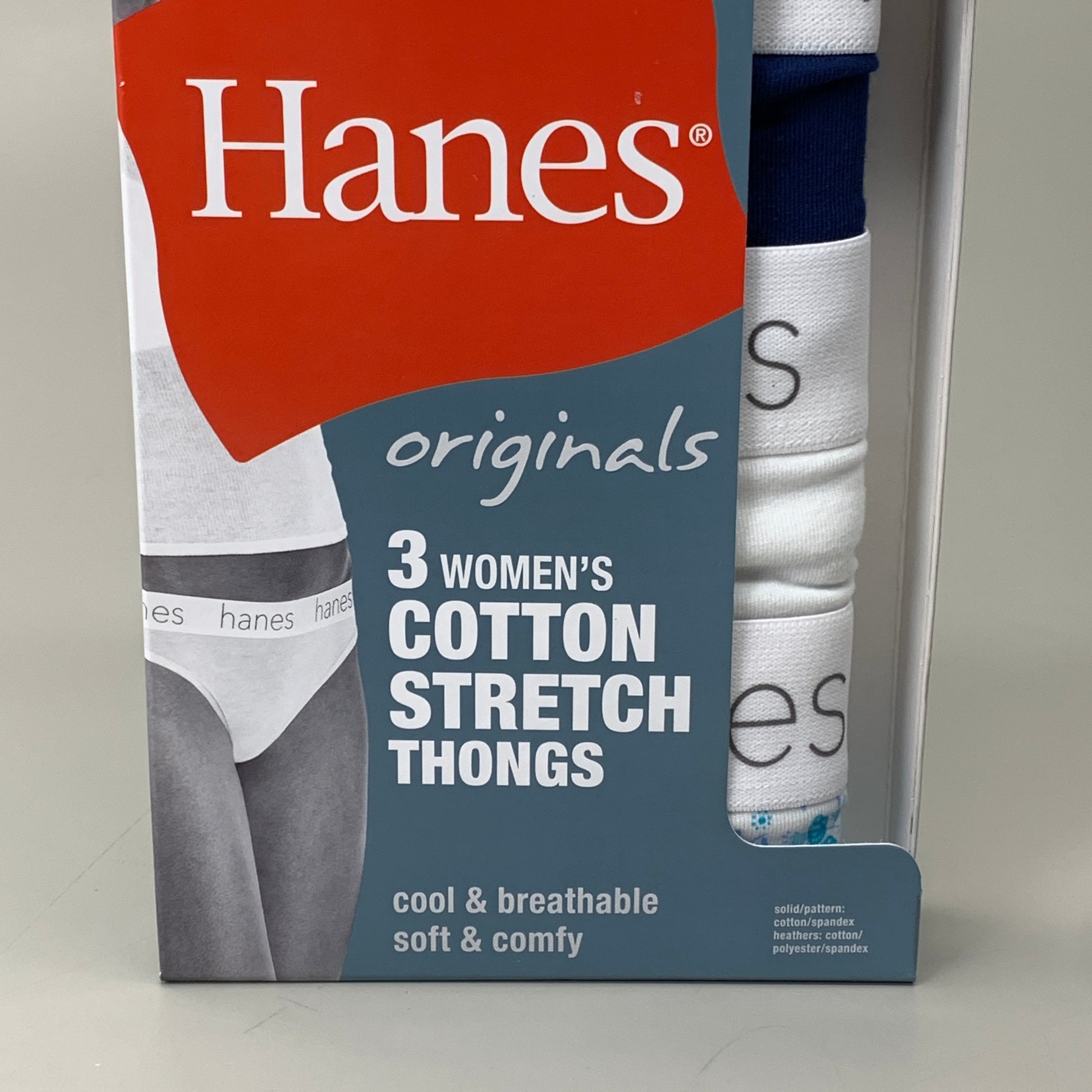 HANES 3 PACK!! Originals Women's Breathable Cotton Stretch Thongs Unde –  PayWut