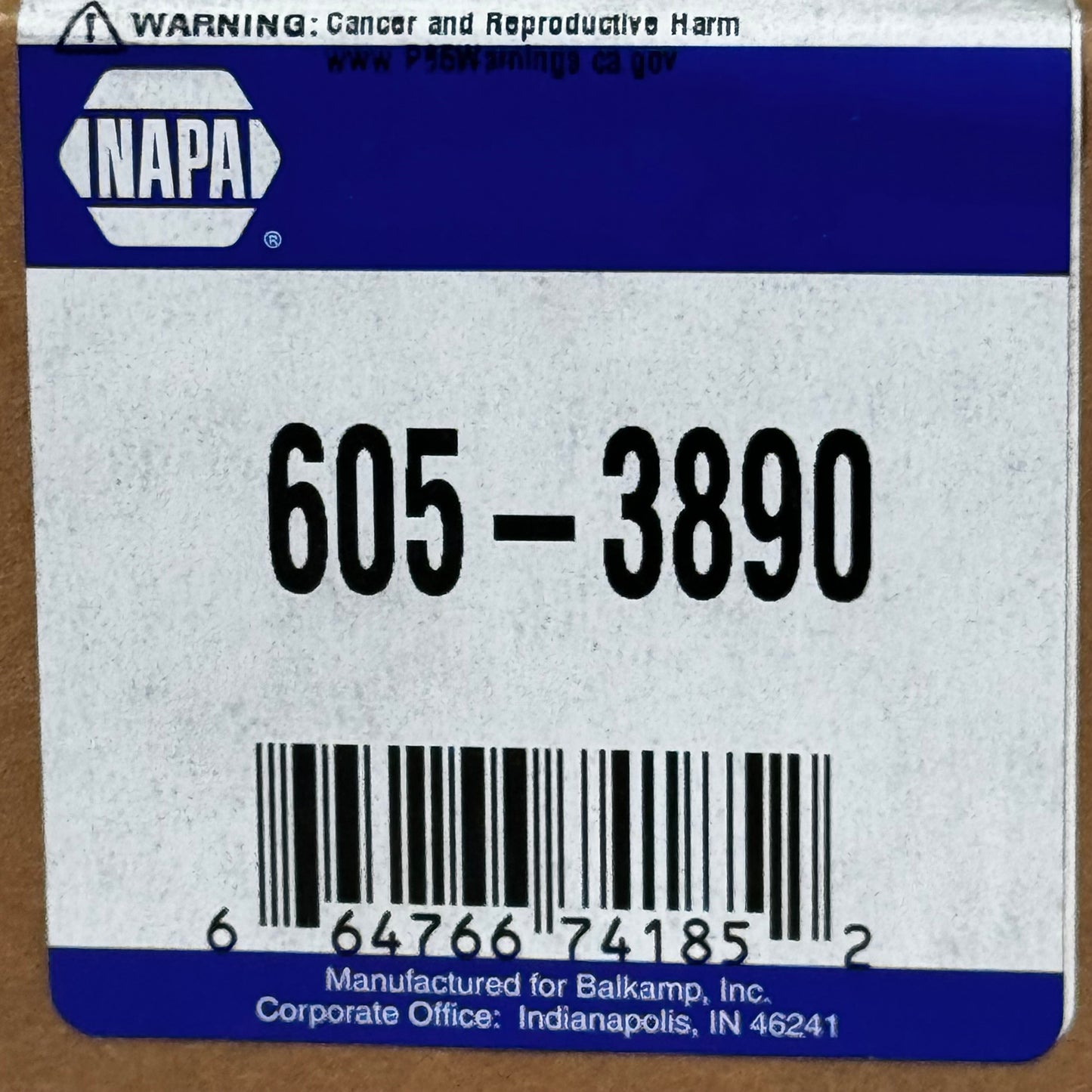 NAPA Water Outlet Plastic Black for BMW 1.95"x1.5" 605-3890 86294