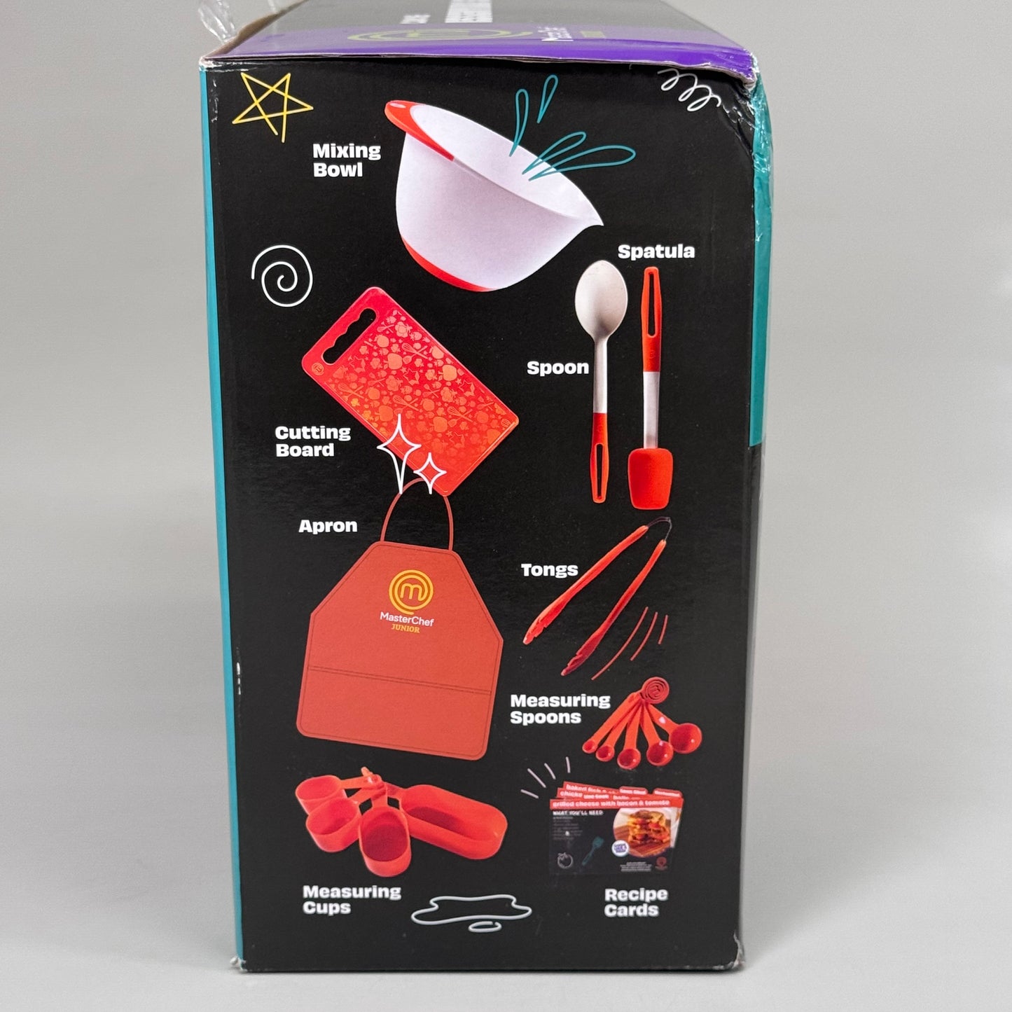 MASTER CHEF Junior 9 Piece Cooking Essential Set Ages 6+ Orange 012022