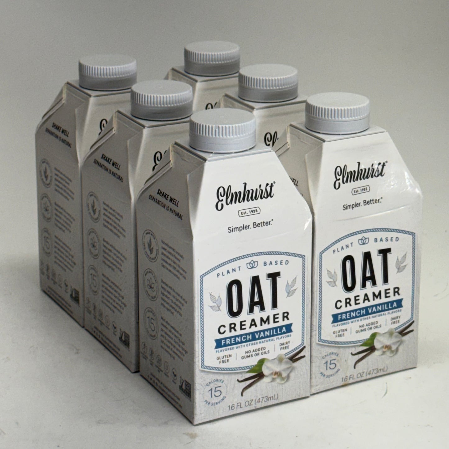 ELMHURST (6 PACK) Elmhurst Vanilla Oat Creamer 16 fl oz. BB 10/26