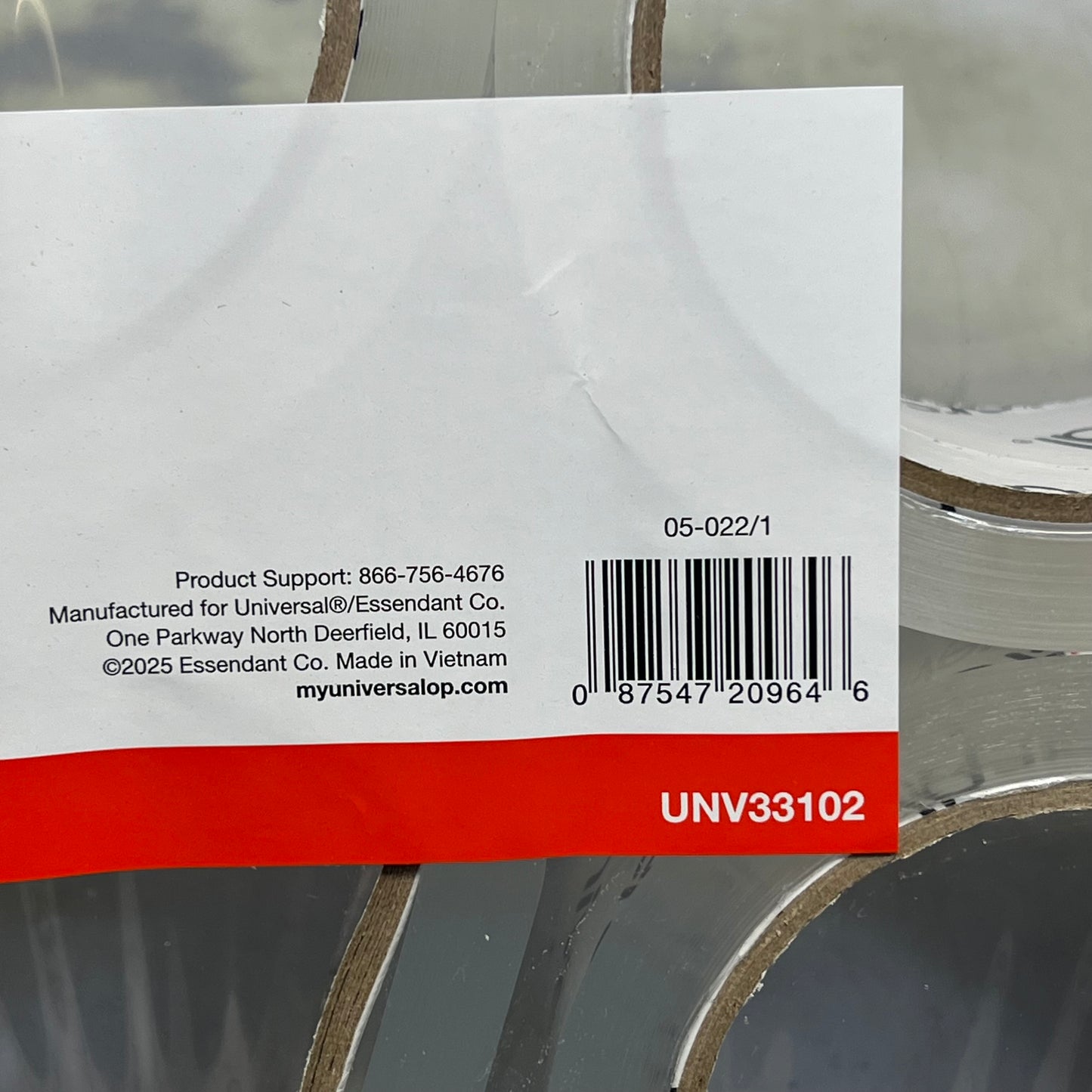 ZA@ UNIVERSAL (6 PACK) Moving & Packing Acrylic Box Sealing Tape Clear UNV33102 (Damaged)