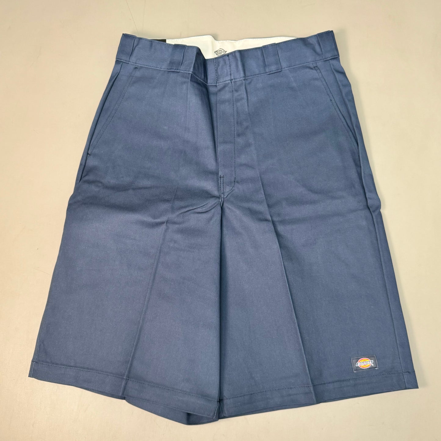 DICKIES Loose Fit Twill Work Shorts 13" Inseam Men's Sz 36 Navy Blue 42283NV