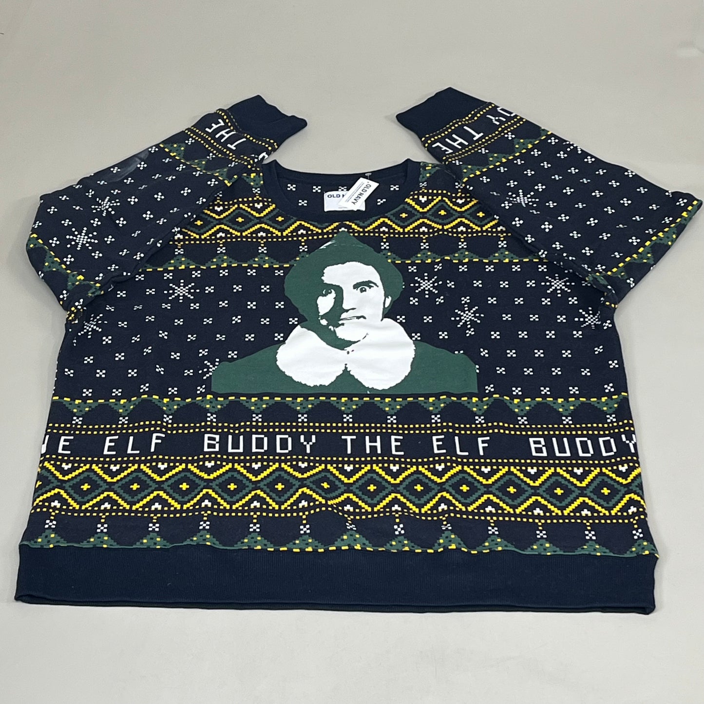 OLD NAVY Men's Christmas Holiday Elf Sweater Sz XL Navy/Green 572579-00-1