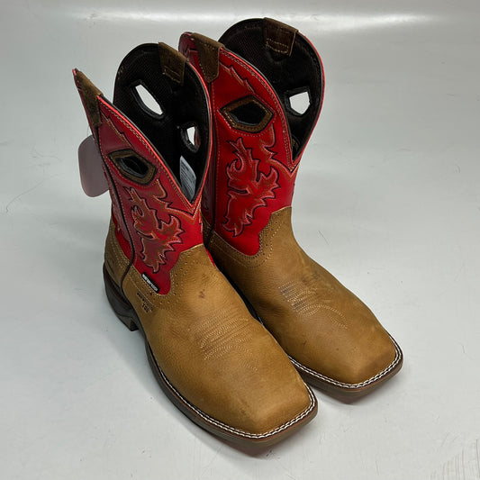 WORK WILD WEST Phantom Rider Henley Comp Toe AG8 Footbed Men's Sz 10 Red DH5358