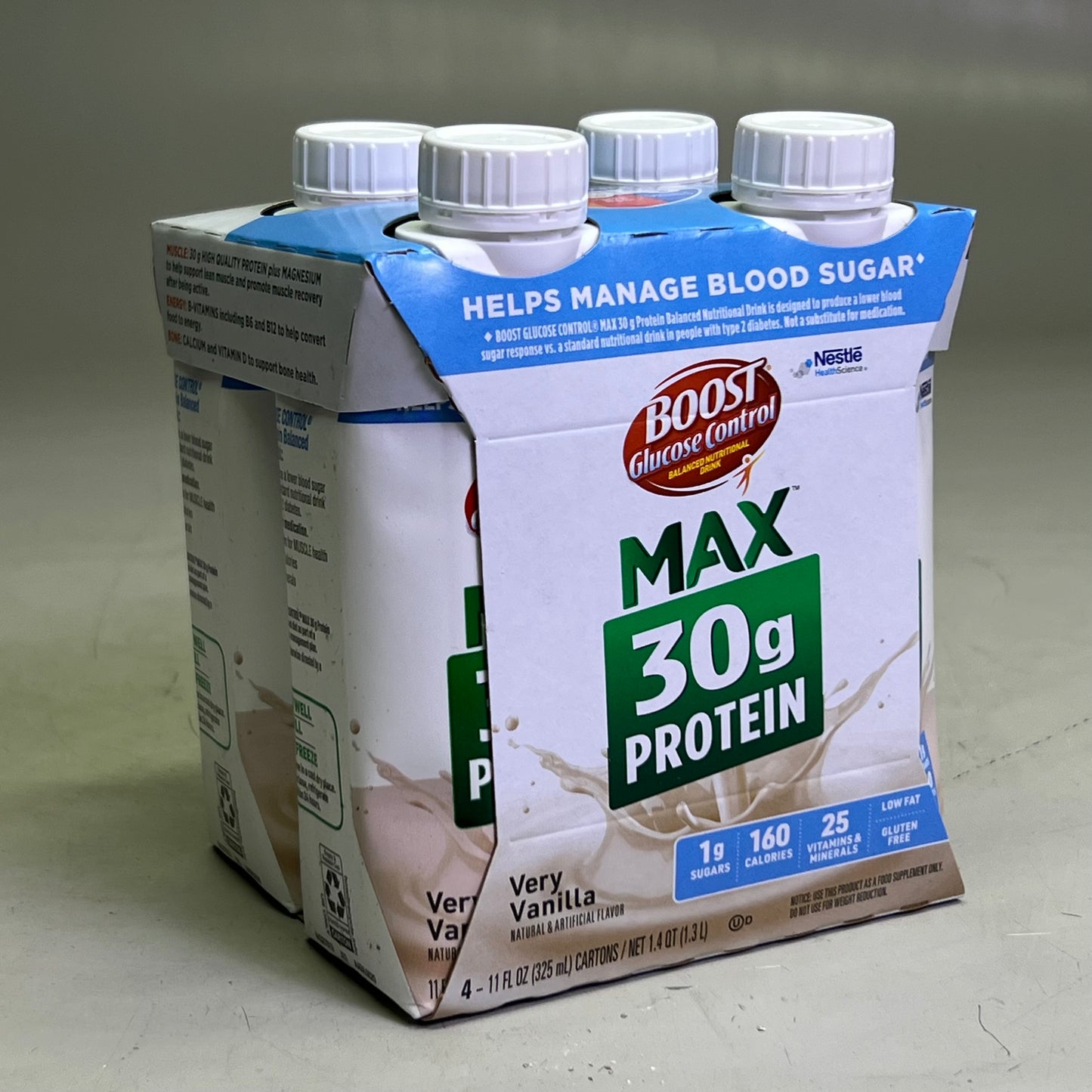 BOOST (12 Count) Plus Nutritional Drink, Very Vanilla 11 fl oz BB 01/26