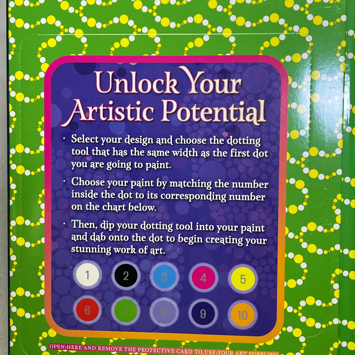 ART ACADEMY Hardback Dot Painting Nature Includes Paints & Tools Book 11"x10"x1"