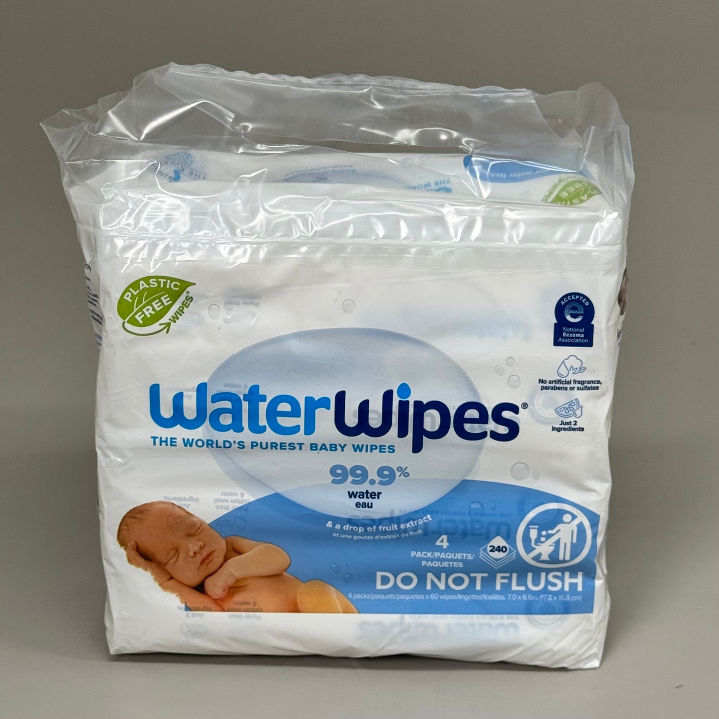 WATER WIPES (12 PACKS, 720 TOTAL) Water Based Original Baby Wipes BB 05/2026