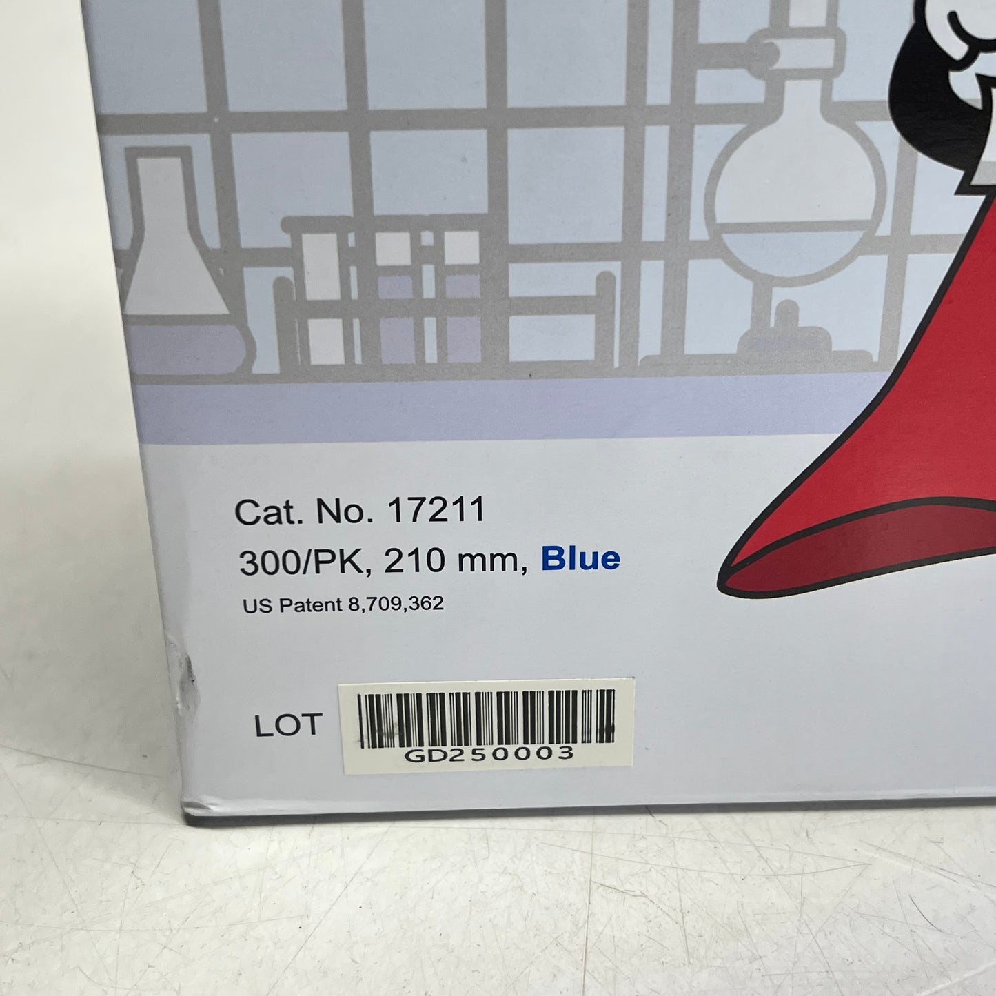 LEV GO (300 PACK) Smart Spatula Disposable Polypropylene Lab Spatula Blue 17211