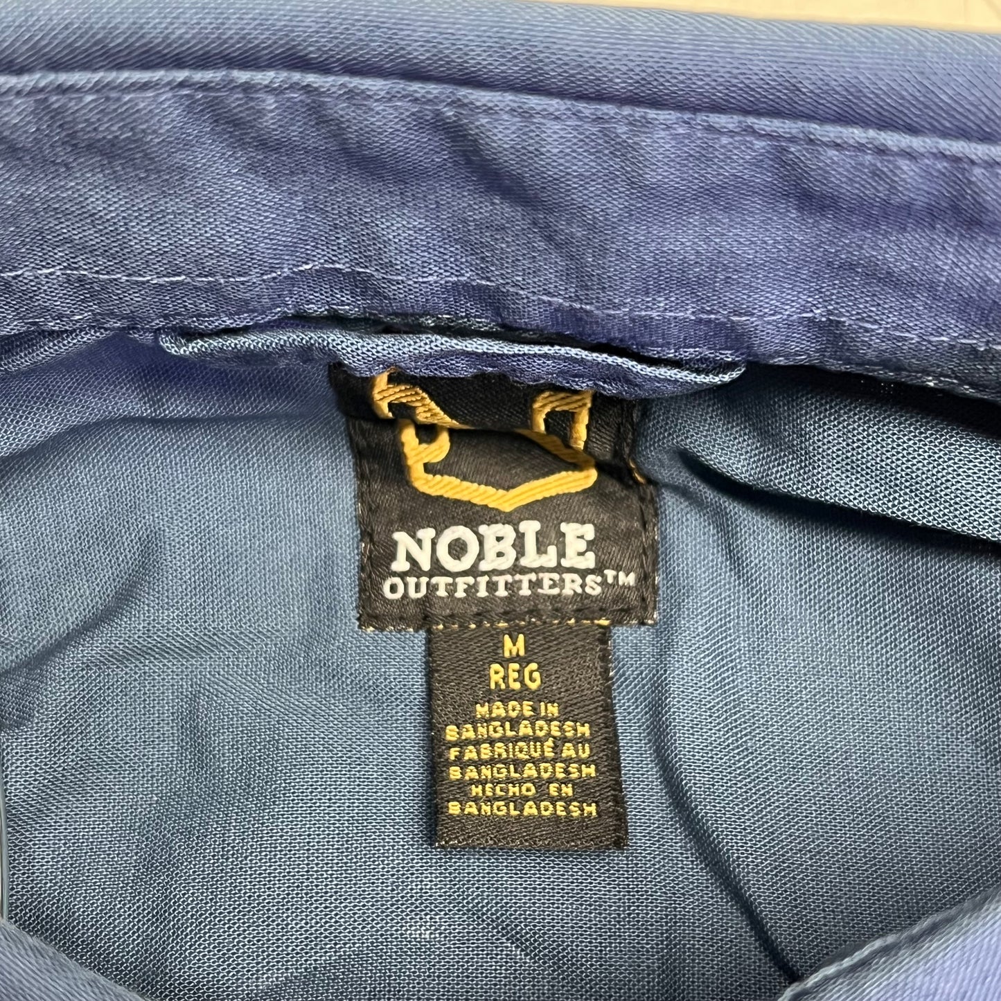 NOBLE OUTFITTERS Long Sleeve Weathered Work Shirt Men's Sz M-R Steel Blue 11049