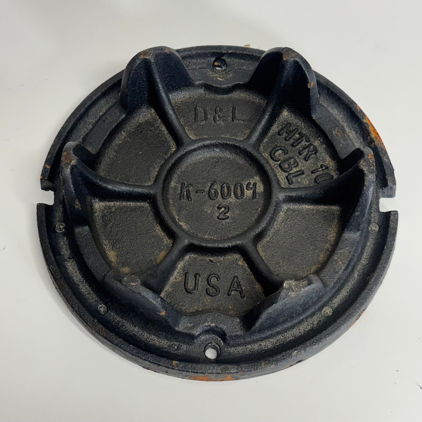 GROUND 8" Round Water Sewer Lid Iron Drive Over Backwater