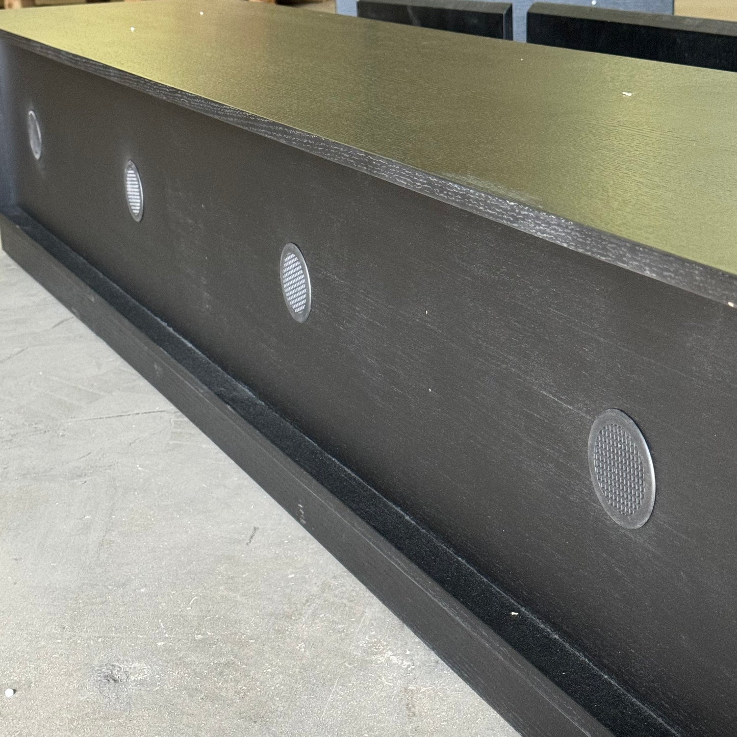 ZA@ INCHOI Storage 78" Wood Material Black (Damaged Corner)