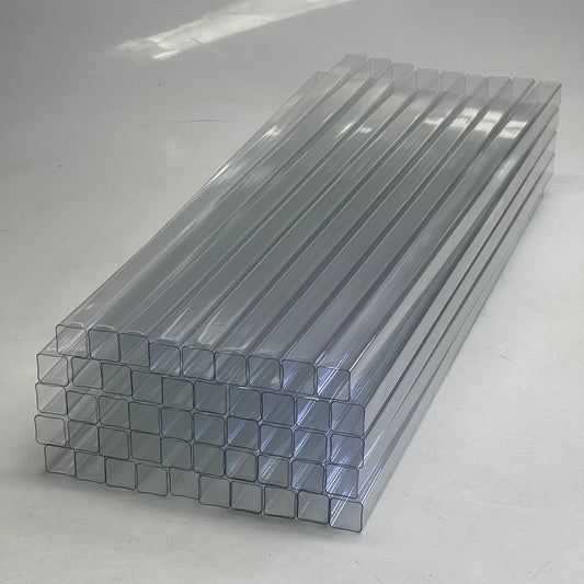 VISIPAK (49 Pack) Permaseal 1.375” x 31" Clear Rect Tube FDA 318566
