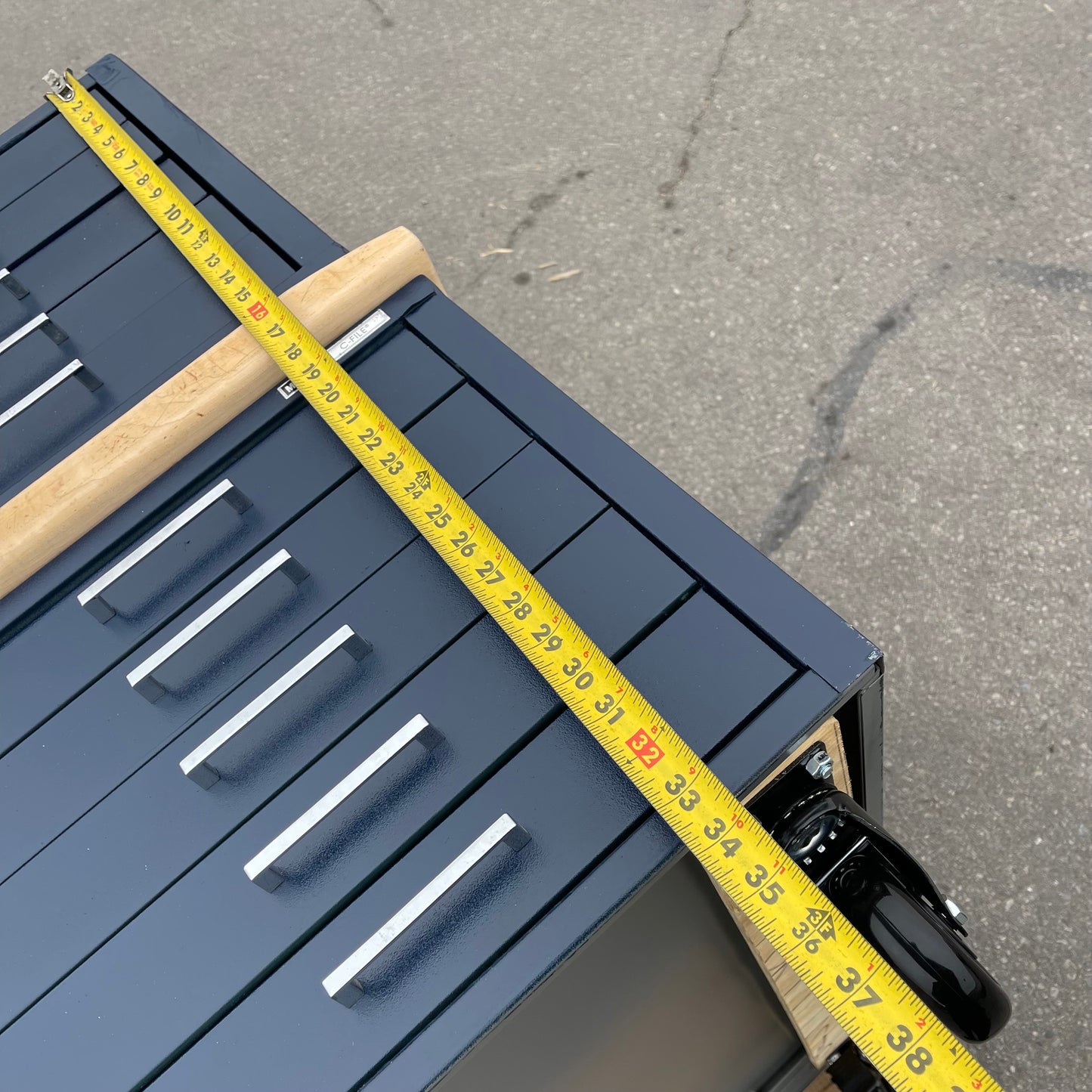 ZA@ Pallet of MAYLINE C-file Flat Cabinet Dark Blue (AS-IS)