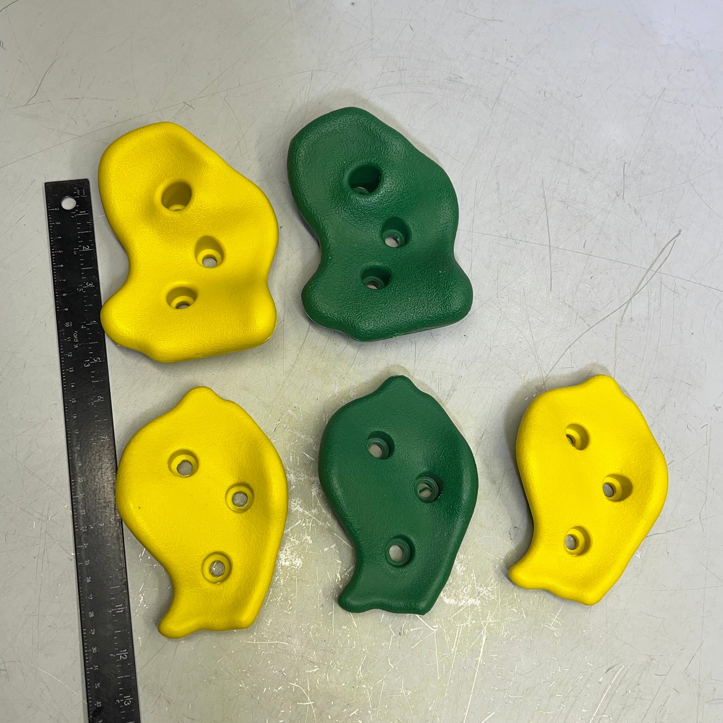 GORILLA (10 PACK) Durable Rock Wall Rocks W/ Hardware Green & Yellow 07-0008