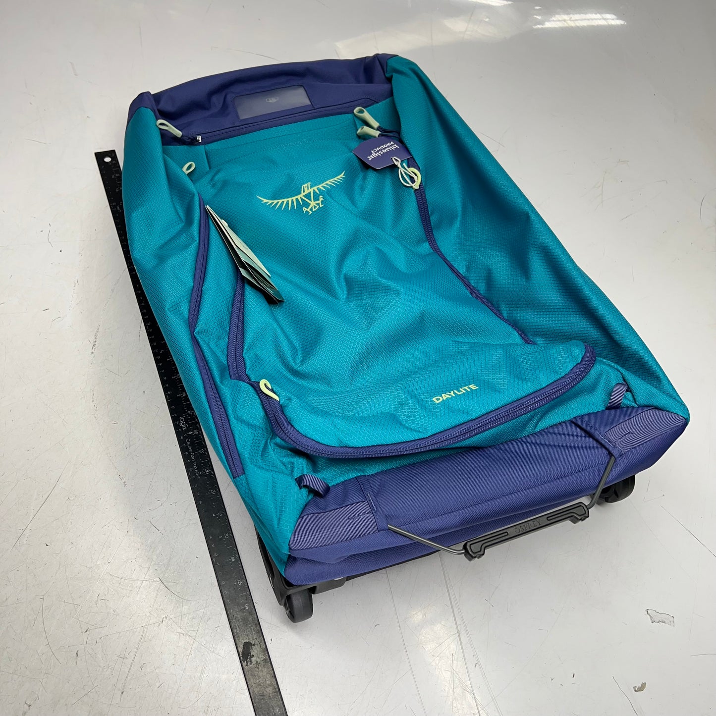 OSPREY Daylite Wheeled Duffel Lightweight 85L Blue Spikemoss/Alkaline 10006125