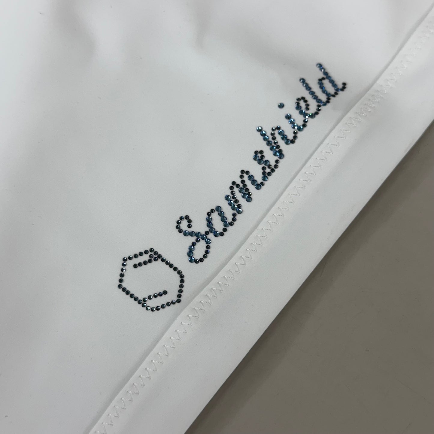 SAMSHIELD Adele Premium Equestrian Pants Women's Sz US 26, UK 8, FR 36 White Cosmic Nights