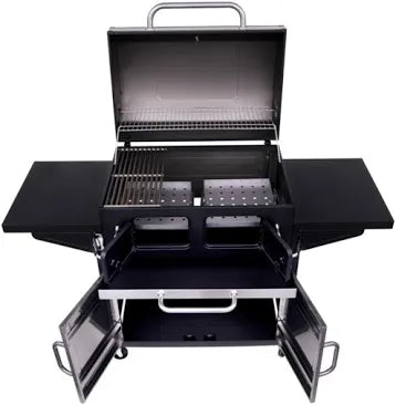 AMERICAN GOURMET 851 sq in Charcoal Grill with Cabinet Sz 33" x 25" x 18"