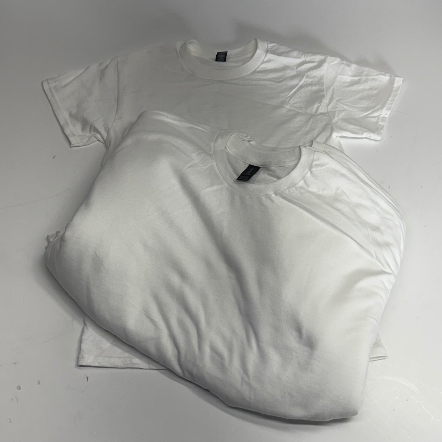 ZA@ GILDEN (12 PACK) Unisex Heavy Cotton T-shirts Short Sleeve Unisex Sz S White