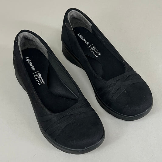 LIFESTRIDE Bzees Air Step Ballet Shoes Goody Women's 6 medium Black