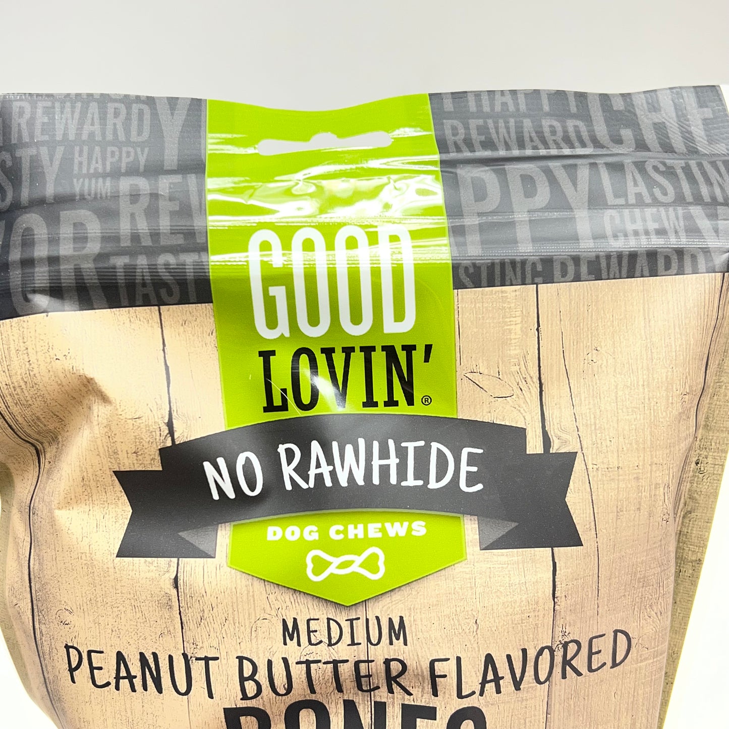 GOOD LOVIN (2 PACK) No Rawhide Medium Peanut Butter Flavor Bones 15.8oz BB 03/28