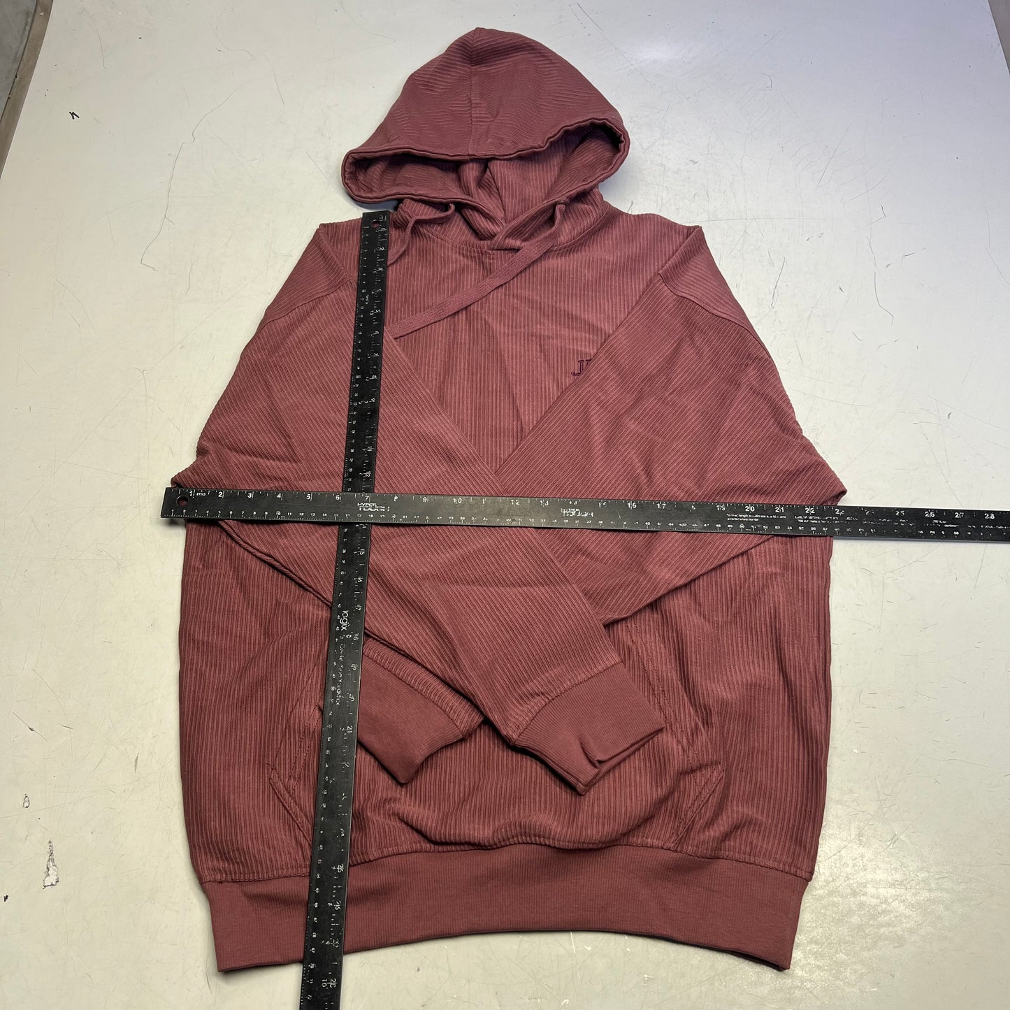 OUTFITTER TRADING CO Juneau Alaska Ribbed Souvenir Hoodie Women's Sz S Maroon