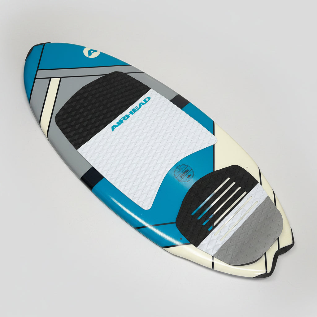 AIRHEAD Pfish Wakesurf Board Full Shape Fishtail Design 49" Blue/White AHWS-F02