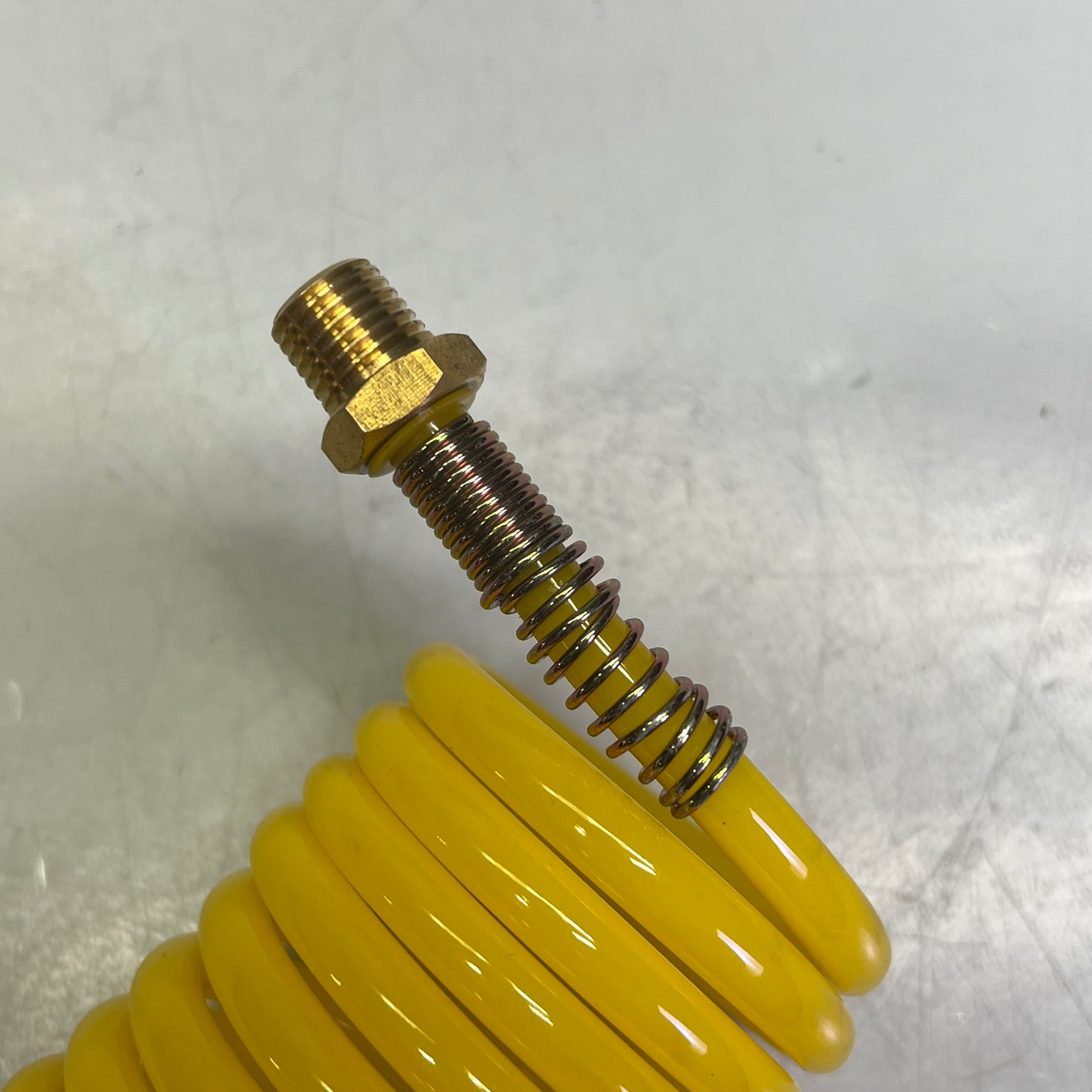 ZA@ (2 PACK) Recoil Air Hose For Compressed Air NPT End W/ Carry Bag 14" (Coiled) Yellow
