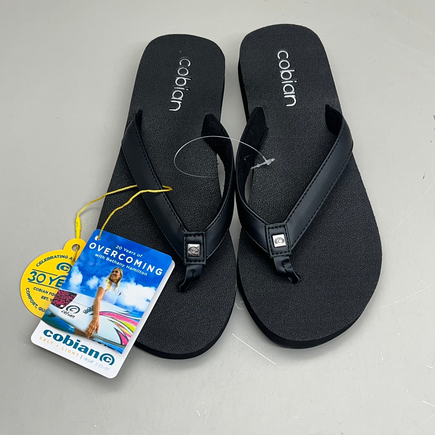 COBIAN Skinny Bounce Comfortable Synthetic Strap Women's Sz 9 Black SKI25-001-09