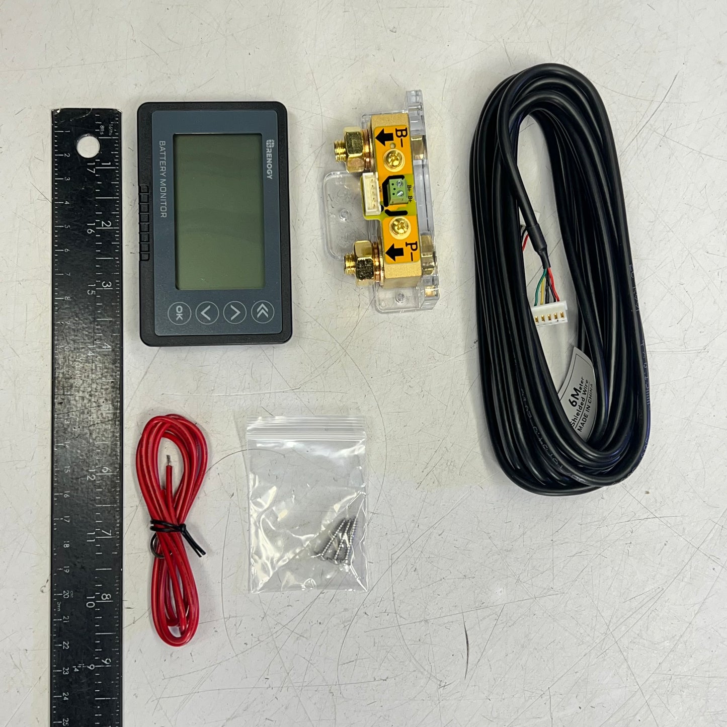 RENOGY Battery Monitor W/ Shunt 500A 120V Black RBM500-G3-US