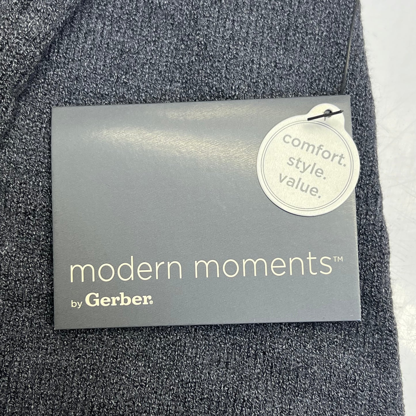 GERBER Soft Viscose Long Sleeve Sweater Dress Girl's Sz 5T Grey/Blue 503261