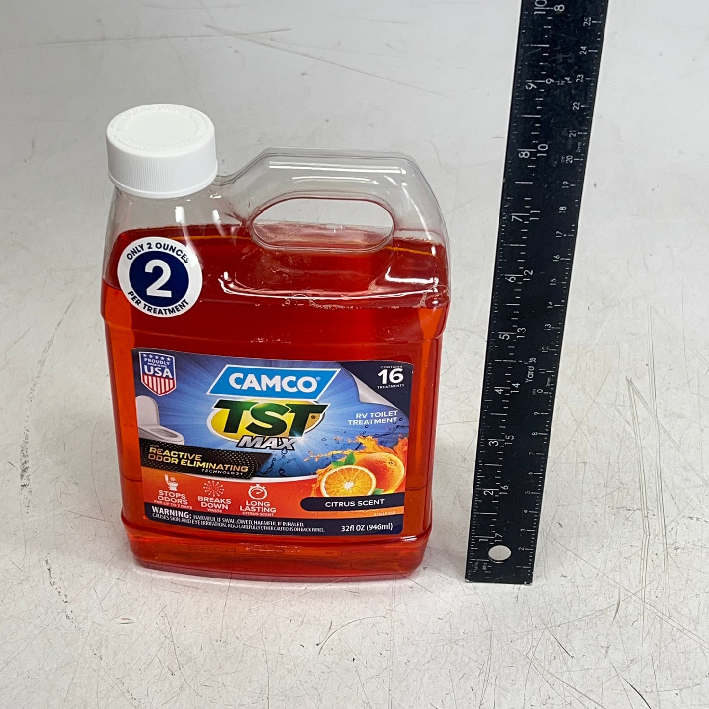 ZA@ CAMCO (2 PACK) Tst Max Rv Toilet Treatment Citrus Scent 32 fl oz Orange 41192