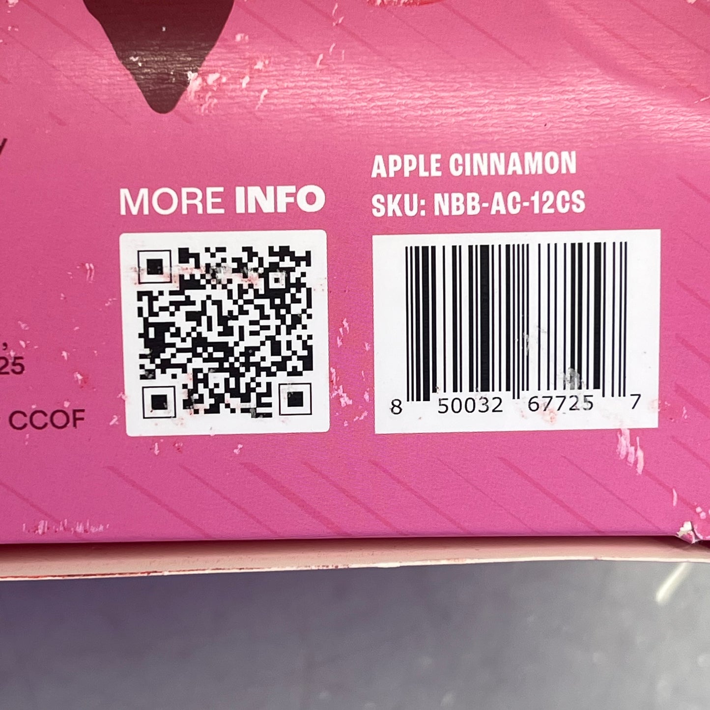 ZA@ SWEET NOTHINGS (12 PACK) Organic Nut Butter Bites Apple Cinnamon Flavor BB 07/26 (As-is)