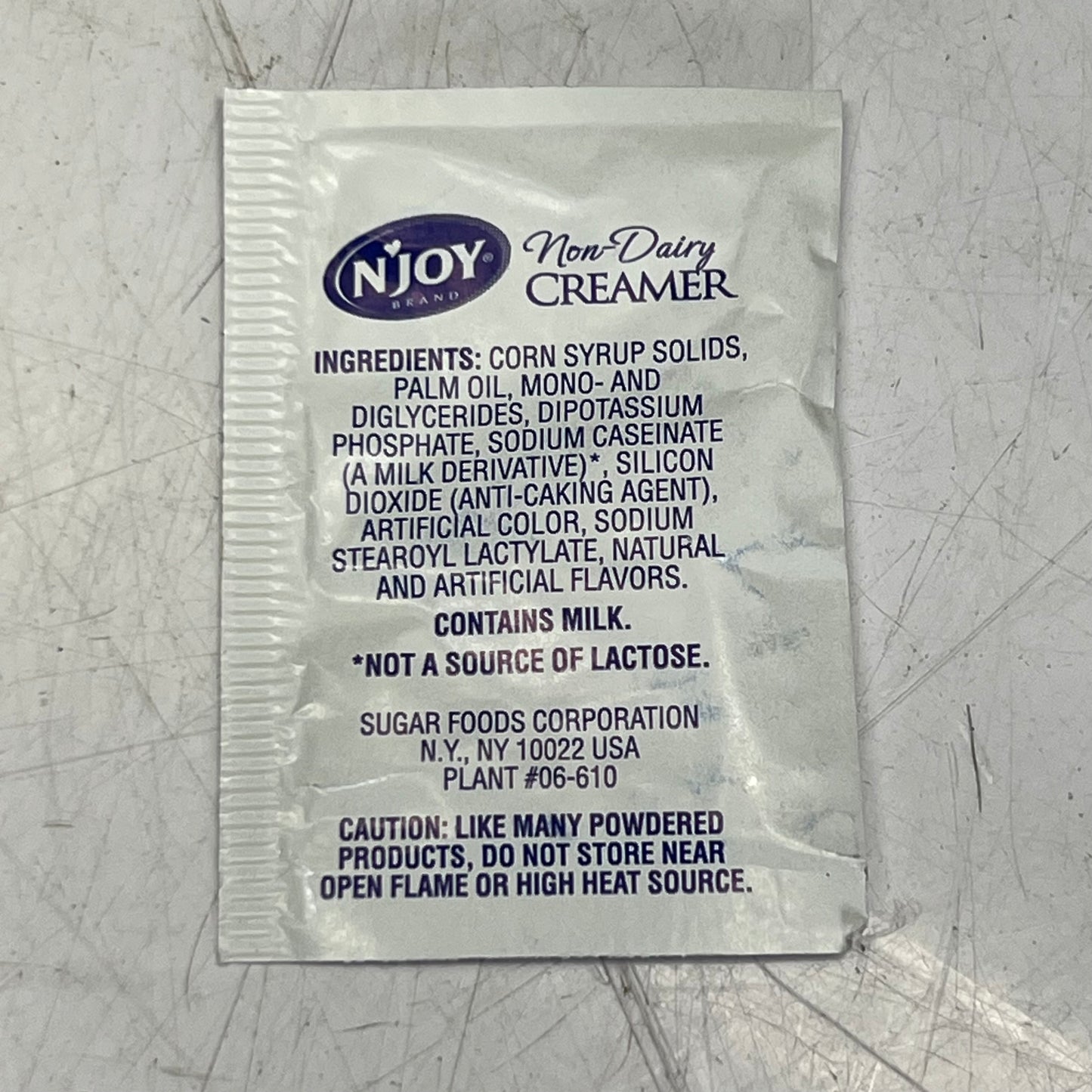 ZA@ NJOY (1000 PACKETS) Nondairy Creamer Packets 2g 92406 (New Other, Distressed Box)