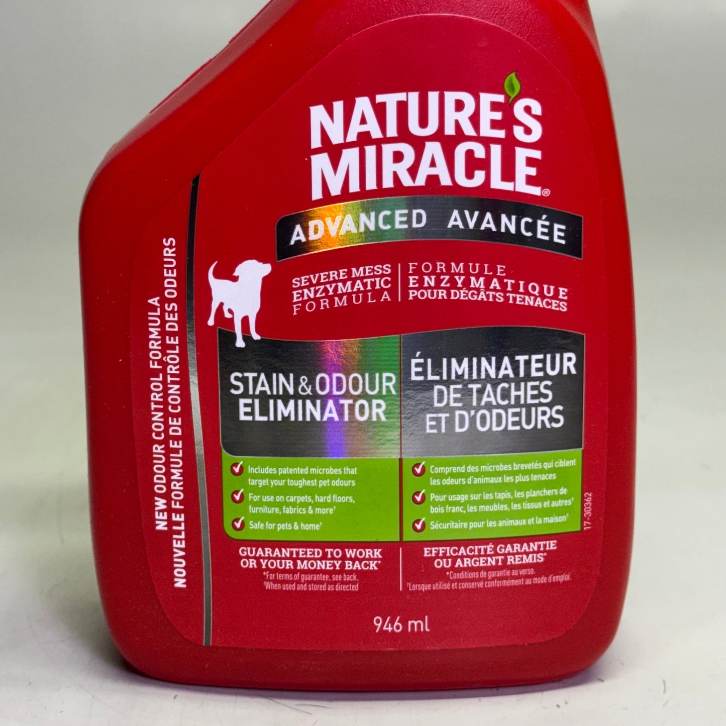 ZA@ NATURE'S MIRACLE (2 PACK) Advanced Stain & Odour Eliminator 946 ml, Red G