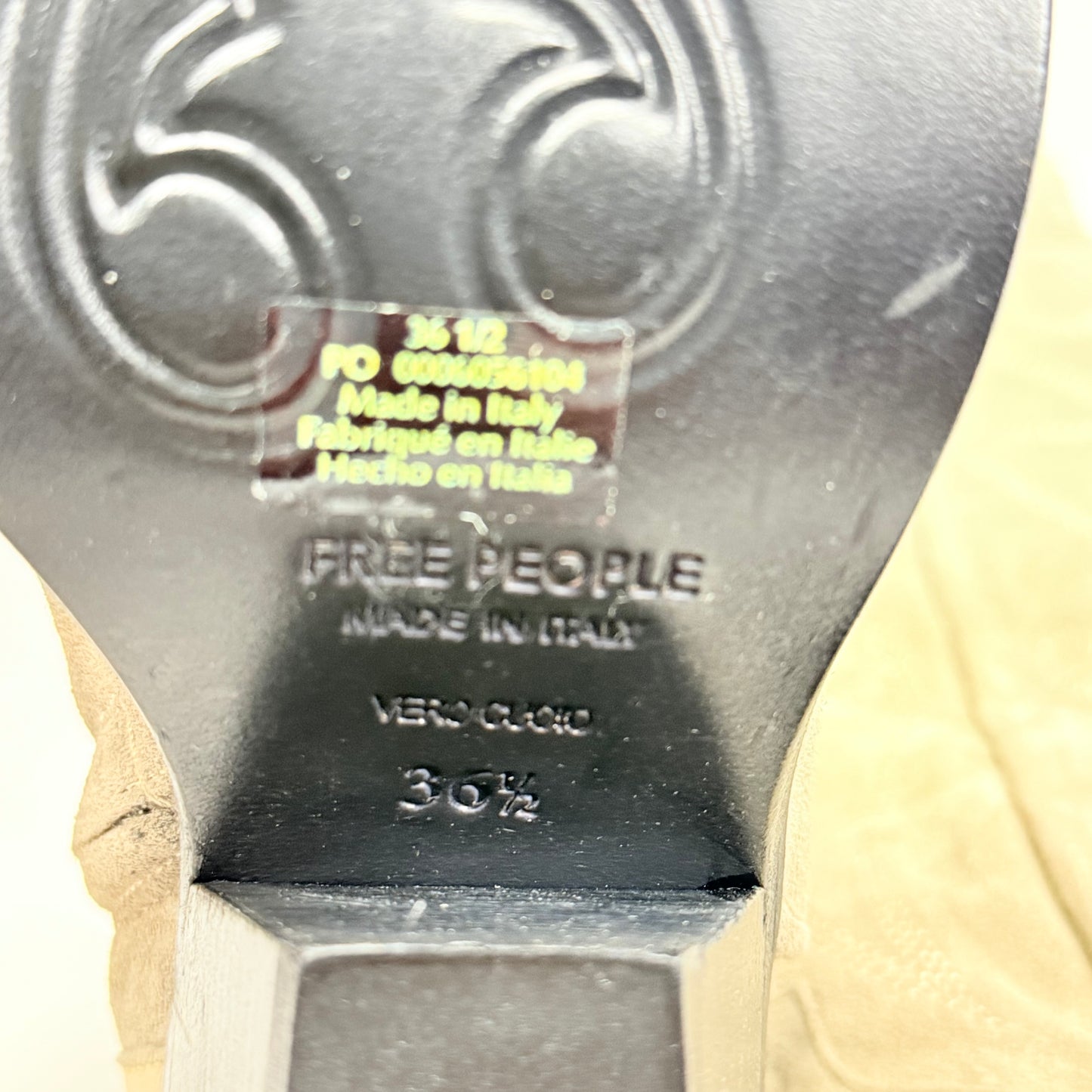 FREE PEOPLE Wild West Thigh High Boots Sz 6.5 WS Dust Bunny Suede 84641125- New