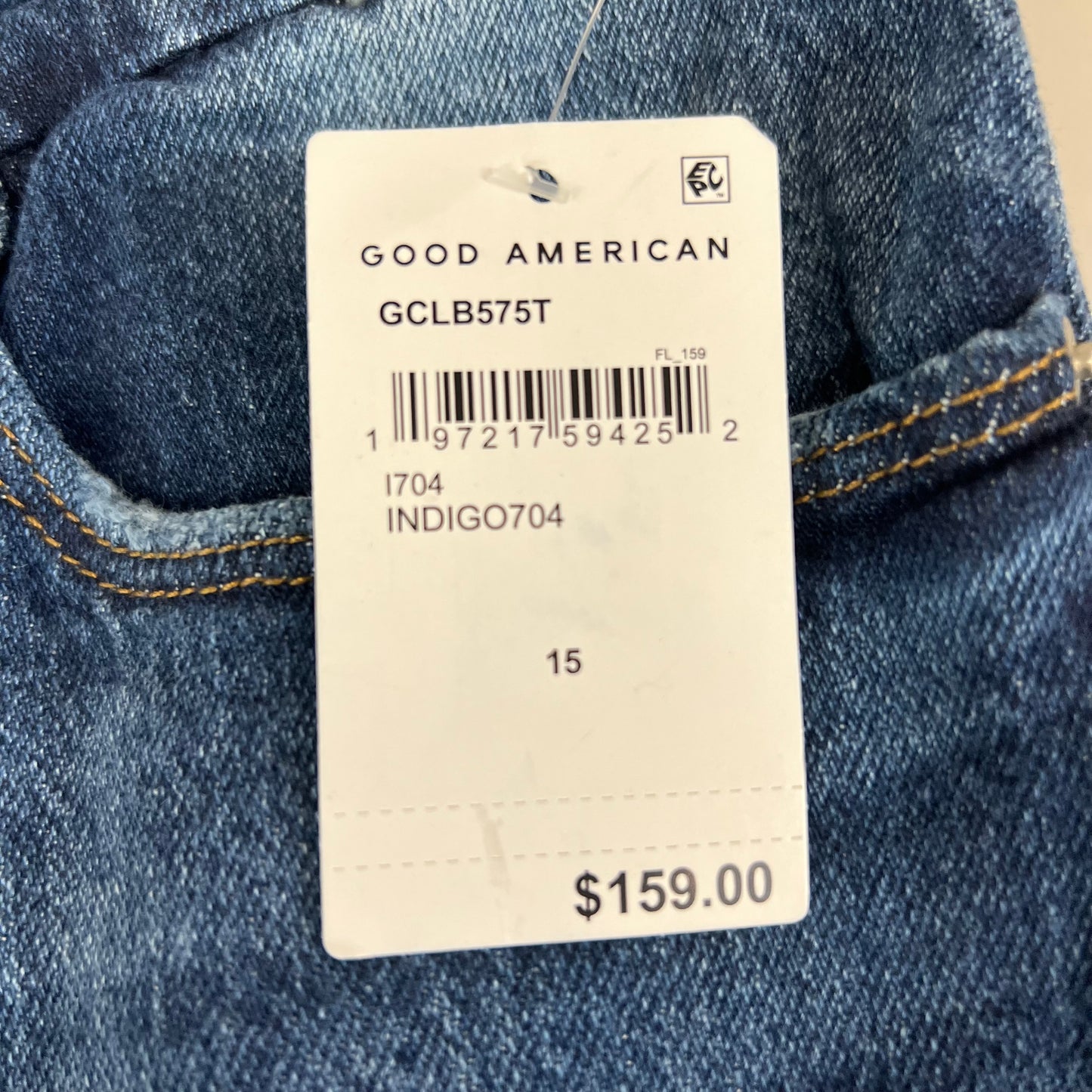 GOOD AMERICAN Good Classic Slim Bootcut High-Rise Jeans Women's Sz 15 Indigo704 GCLB575T