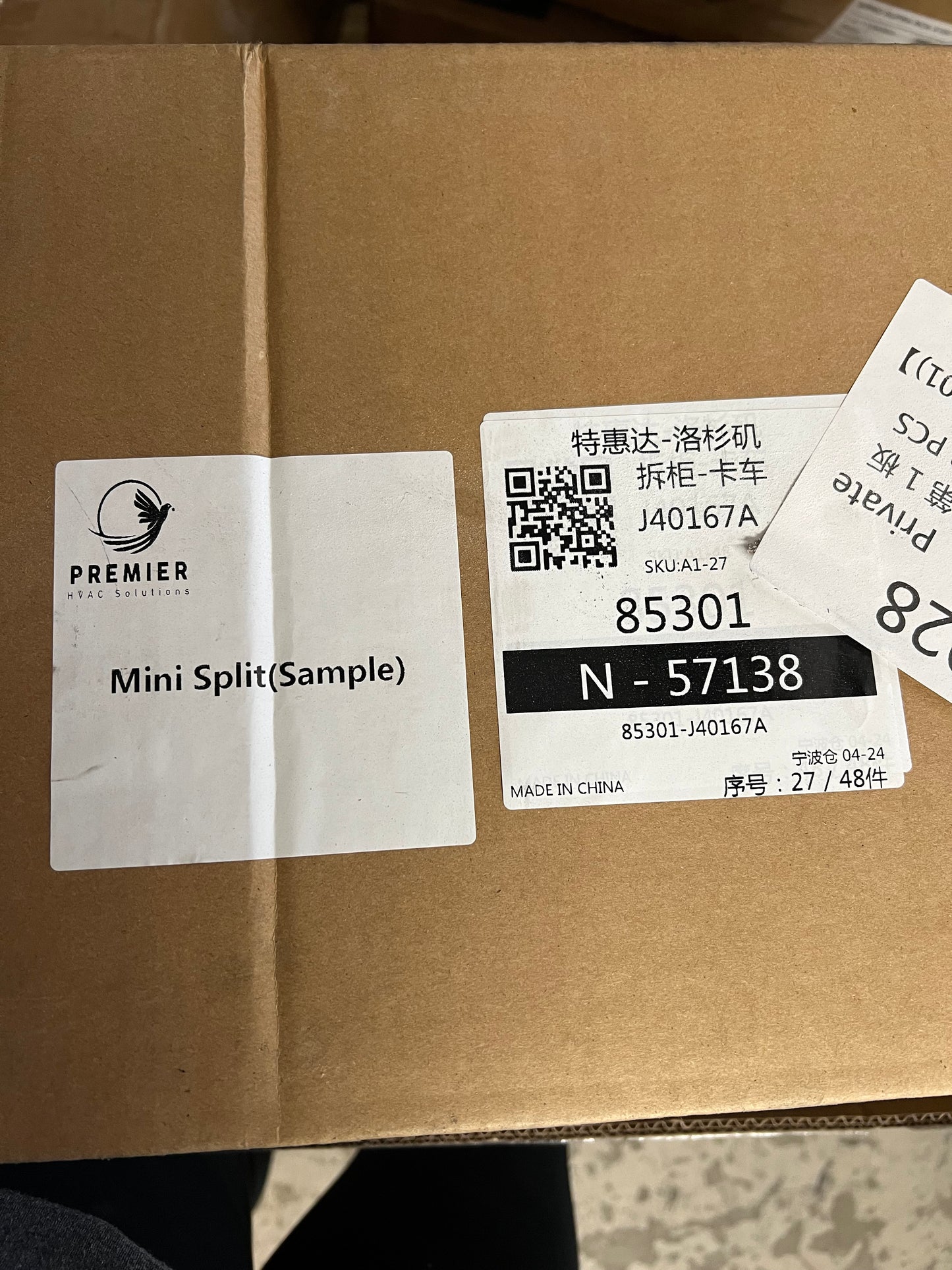 PREMIER HVAC SOLUTIONS  Mini Split Heating & Cooling Unit  85301-J40167A