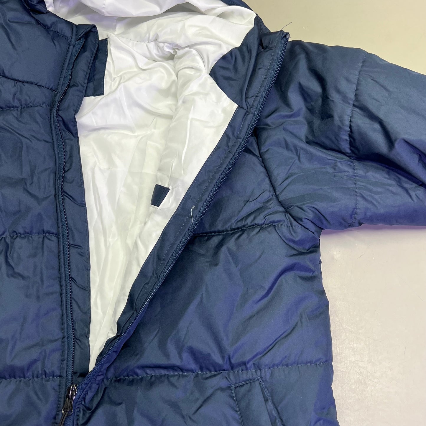 U.S. POLO ASSN. USPA Quilted Puffer Jacket Men's Sz S Navy/White 109689-P200A