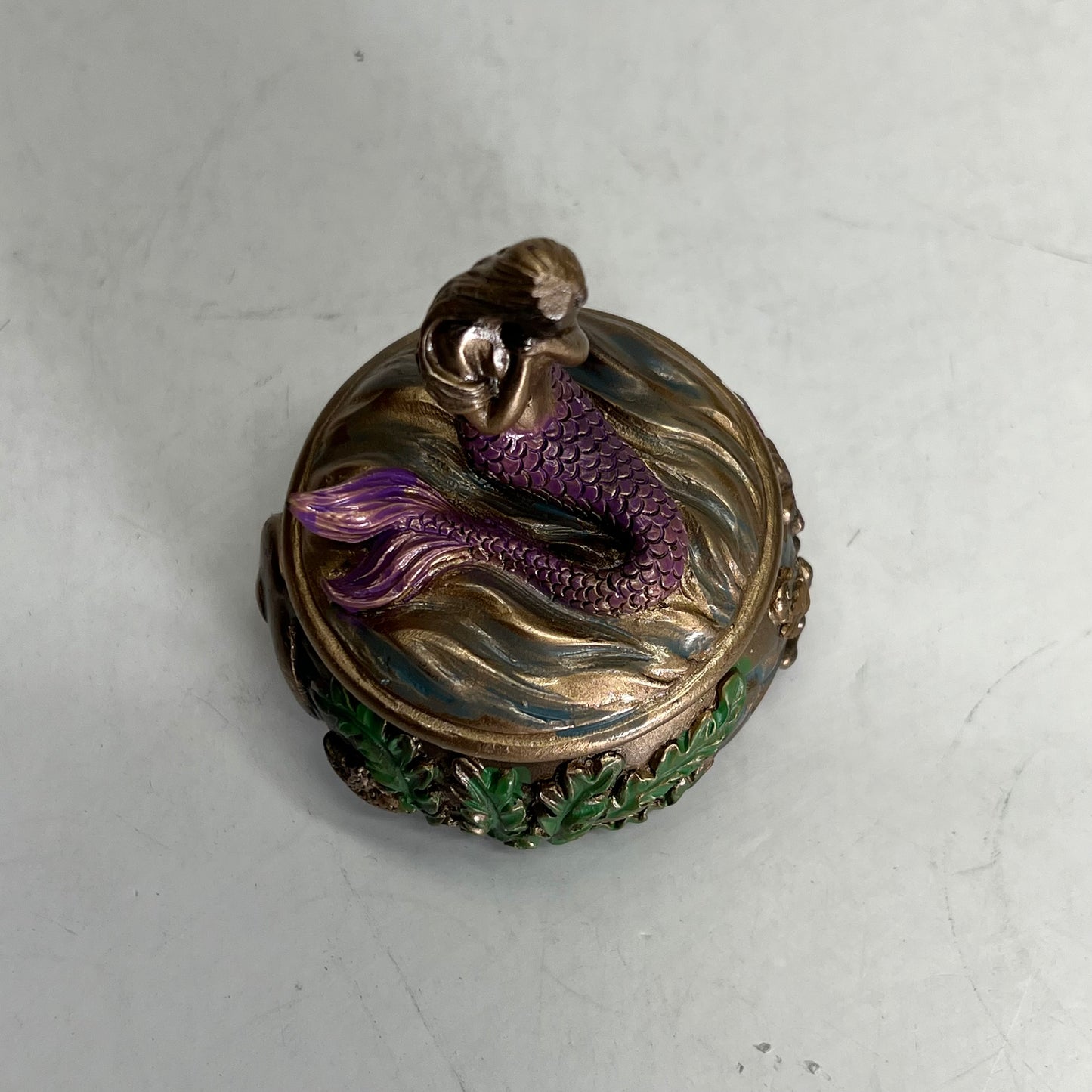 SUMMIT COLLECTION Decorative Art Nouveau Mermaid Box Collectable Multicolor