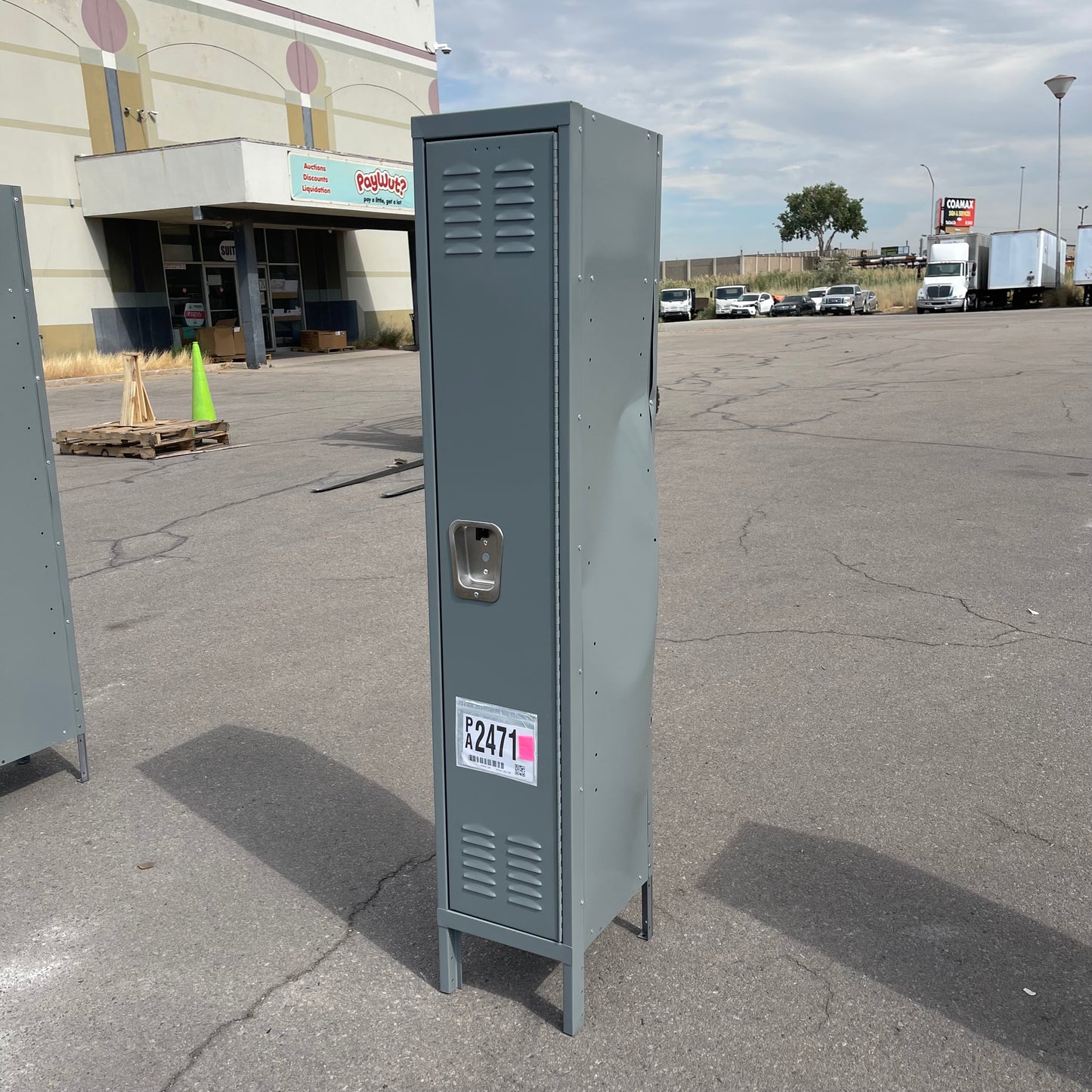 ZA@ HALLOWELL One Wide, Single Tier Locker Grey (AS-IS)(C)