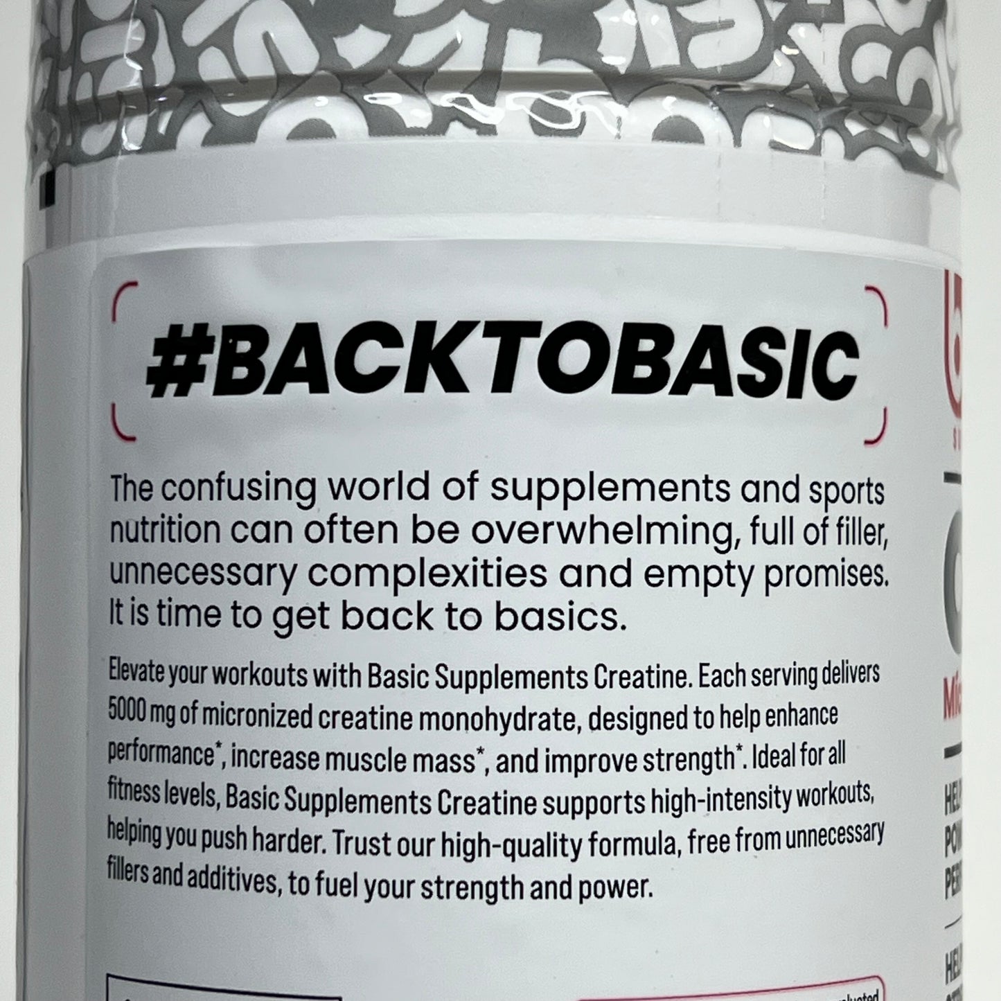 BASIC Creatine Monohydrate Increase Muscle Mass Unflavored 10.6oz BB 05/27