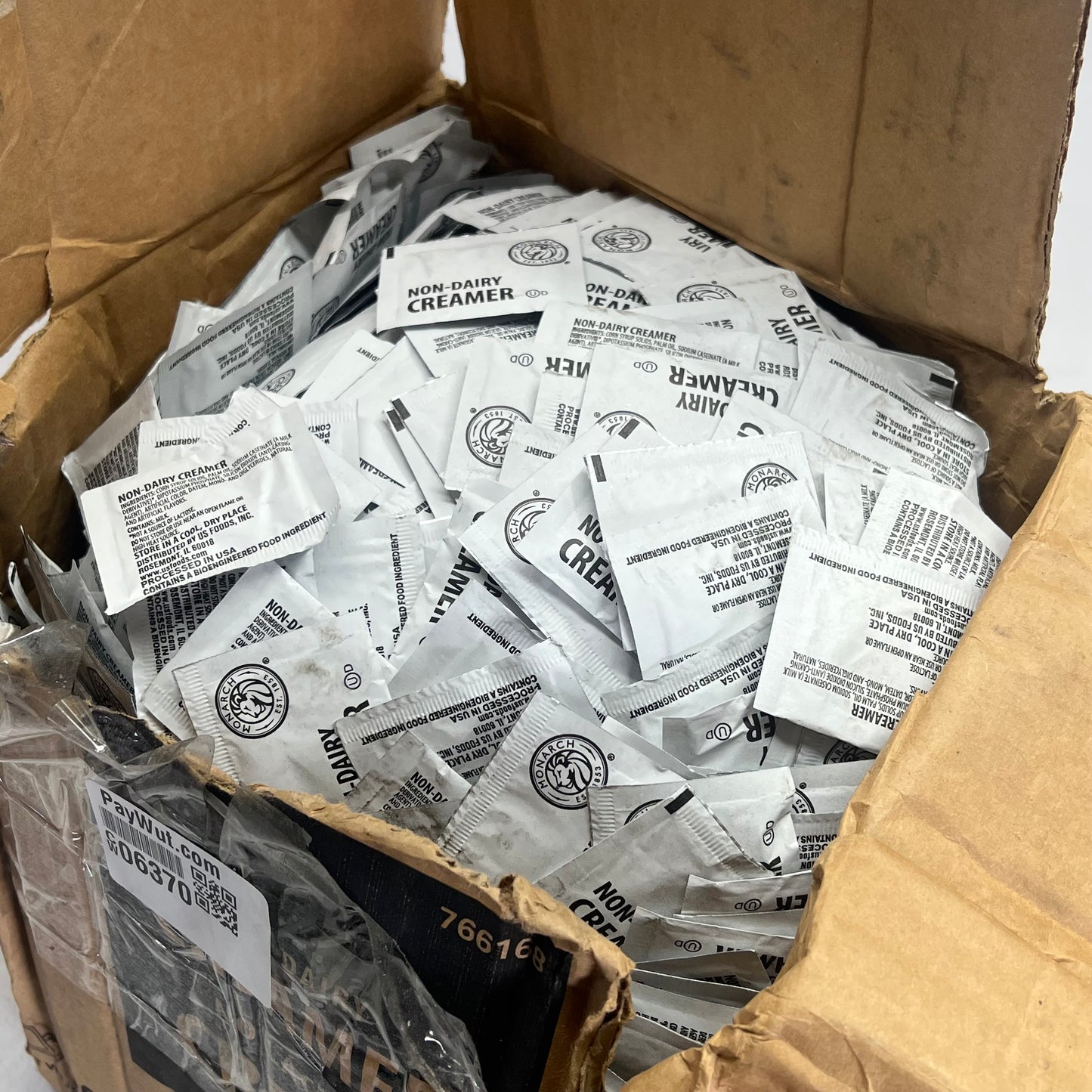 ZA@ MONARCH  (2000 PACK) Non-dairy Creamer Individually Packaged Packets (As-Is)