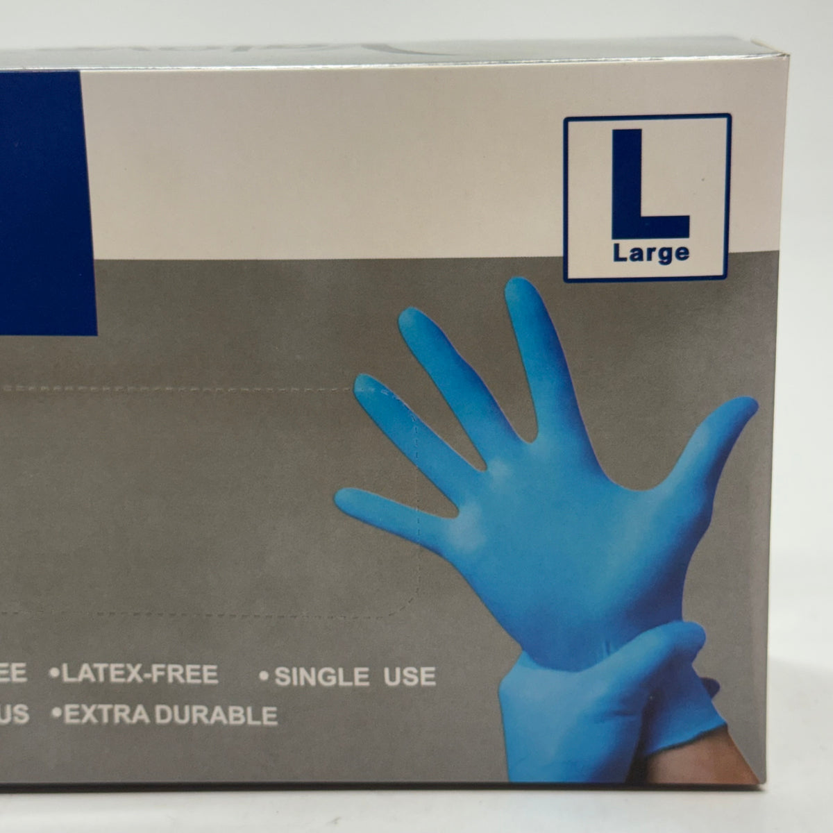 GLOVE (1,000 Count / Case of 10 Boxes) Blue Nitrile Disposable Gloves Size Large – Powder-Free