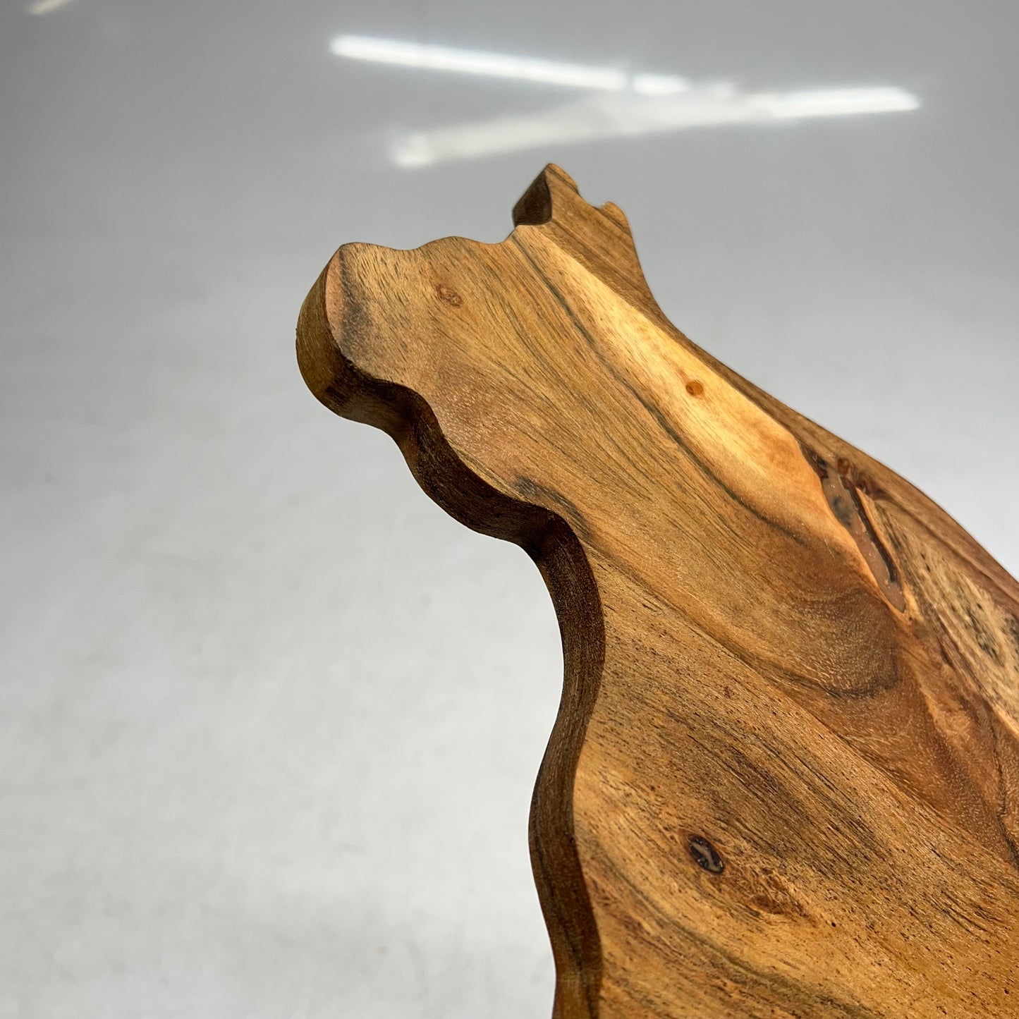 CREATIVE CO OP Acacia Wood Cow Shaped Cheese/cutting Board Natural  DG0078