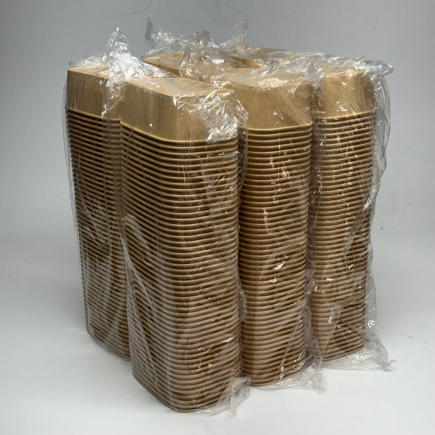 ZA@ CHOICE (300 PACK) 24 oz. Rectangular Kraft PE-Lined Microwavable Take-Out Container AC-24OZRECT-KRAFT (New Other, Distressed Box)